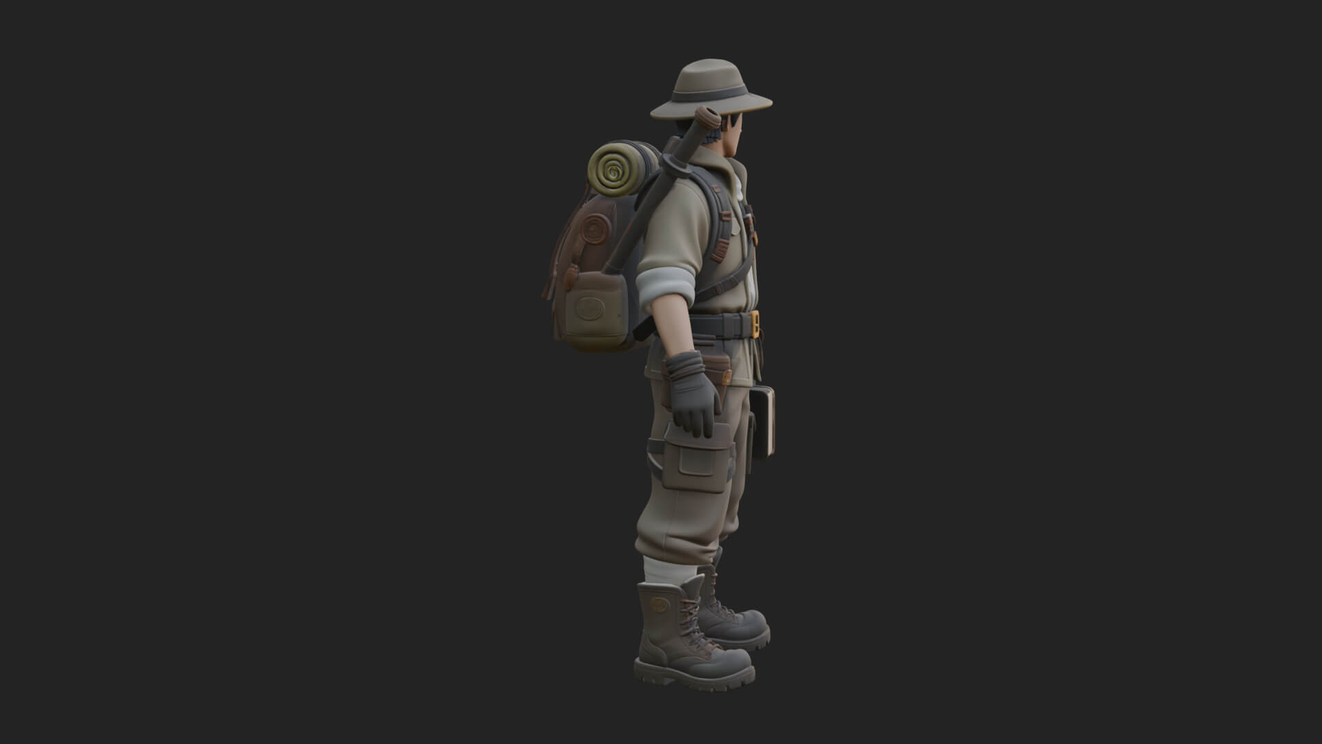 Explorer Man Statue Design 19 3D Print Model 3D Model