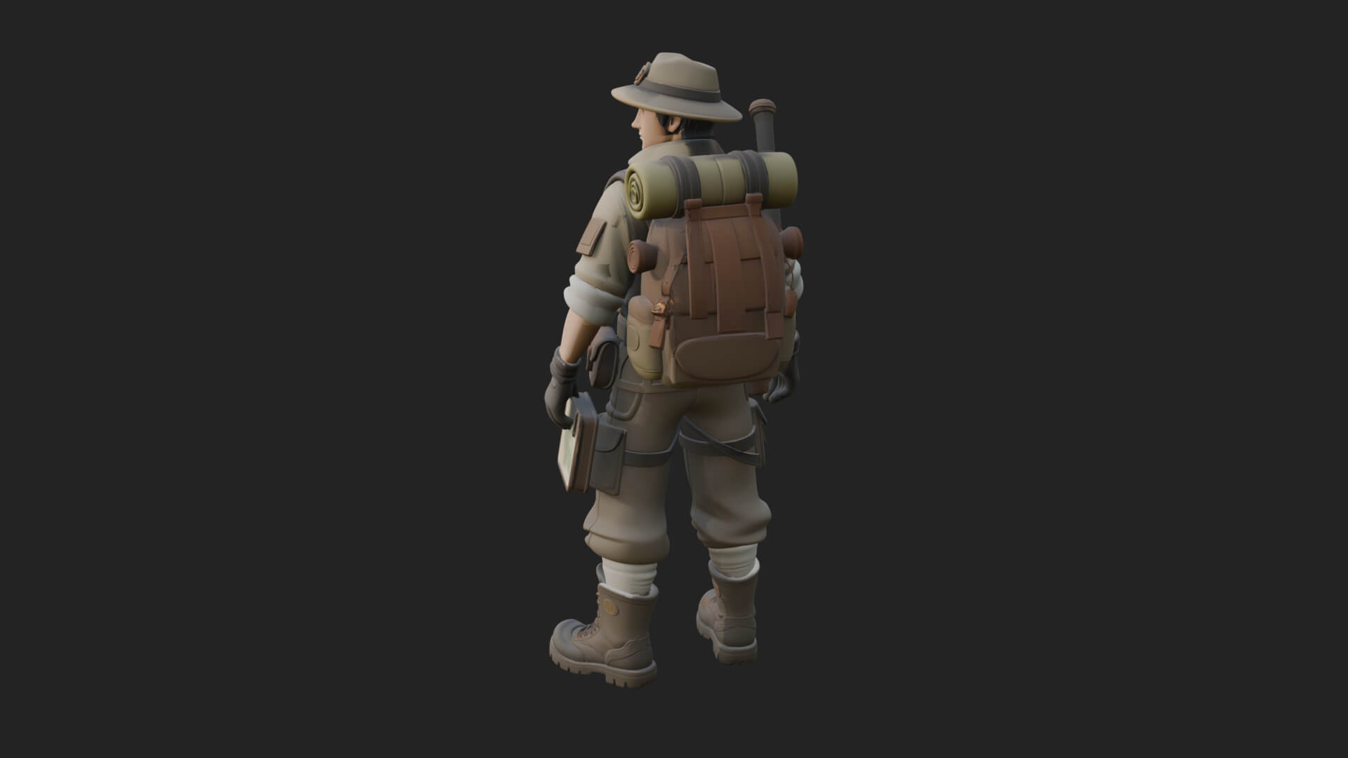 Explorer Man Statue Design 19 3D Print Model 3D Model
