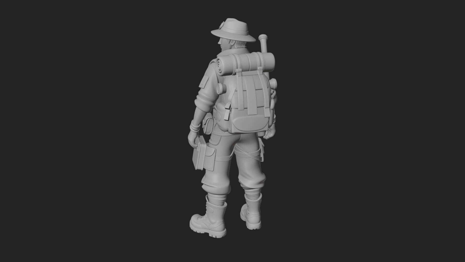 Explorer Man Statue Design 19 3D Print Model 3D Model