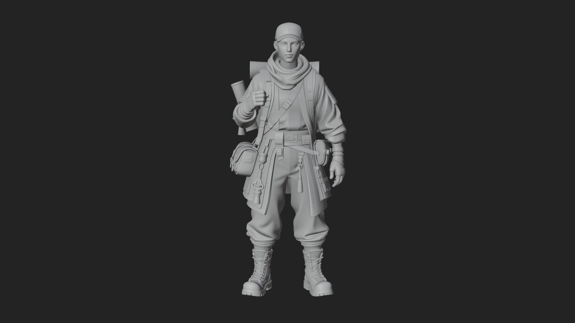 Explorer Man Statue Design 20 3D Print Model 3D Model