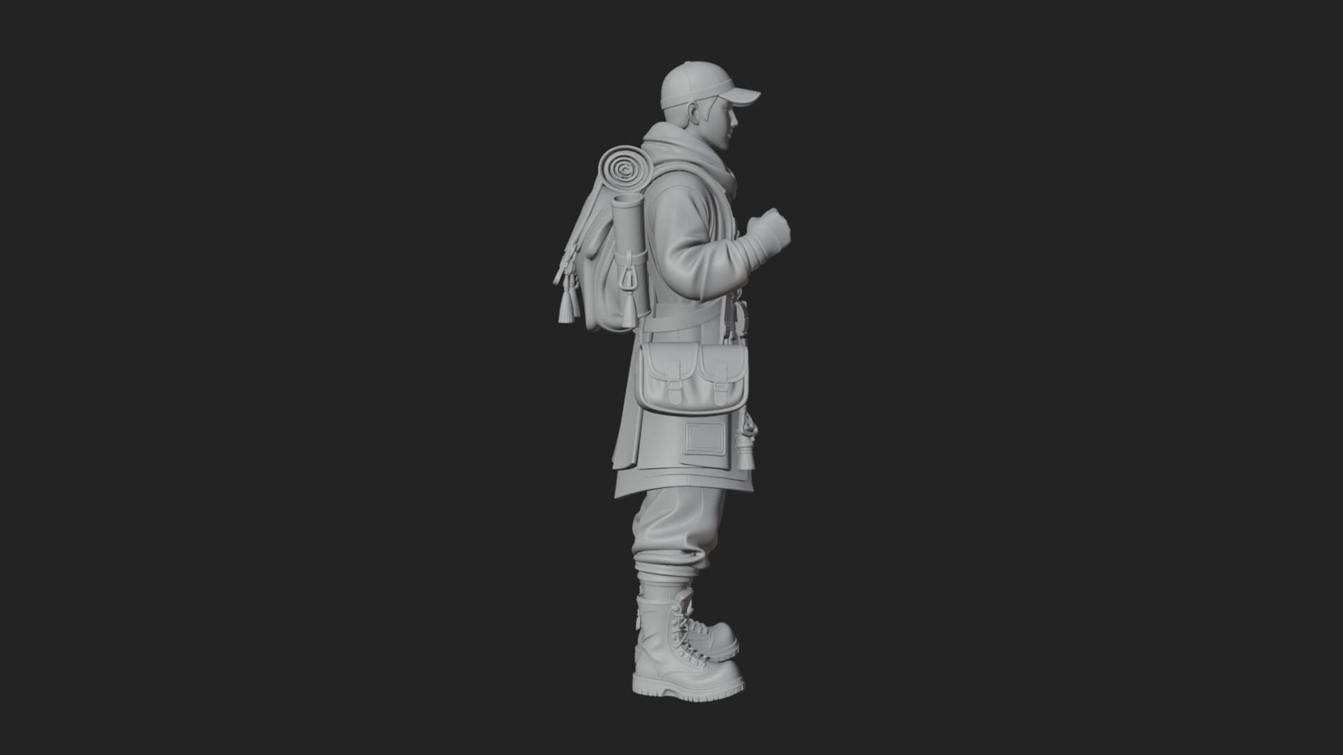Explorer Man Statue Design 20 3D Print Model 3D Model