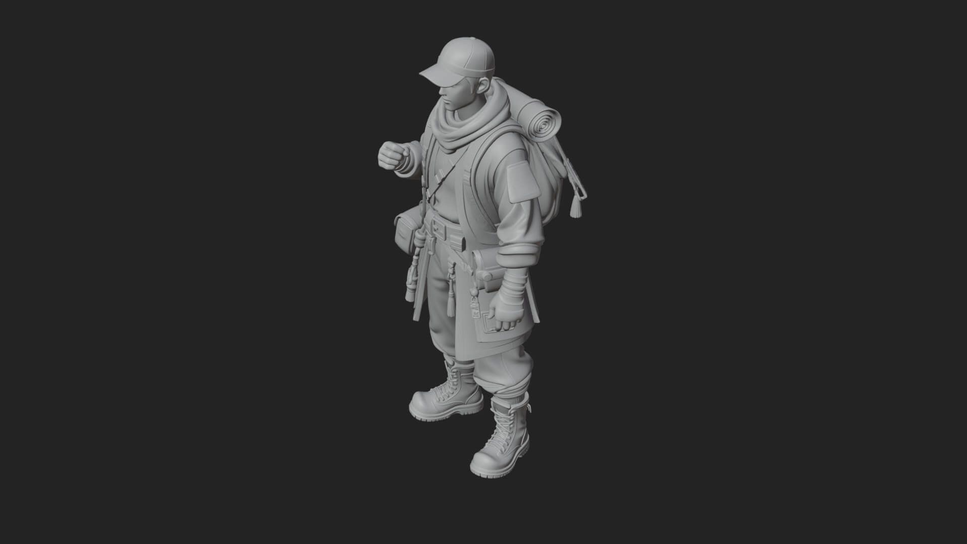 Explorer Man Statue Design 20 3D Print Model 3D Model