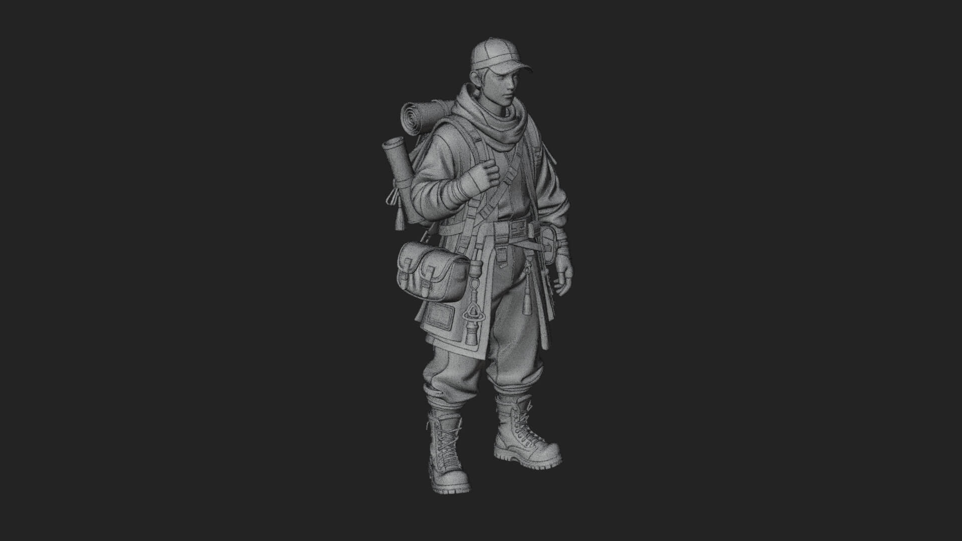 Explorer Man Statue Design 20 3D Print Model 3D Model