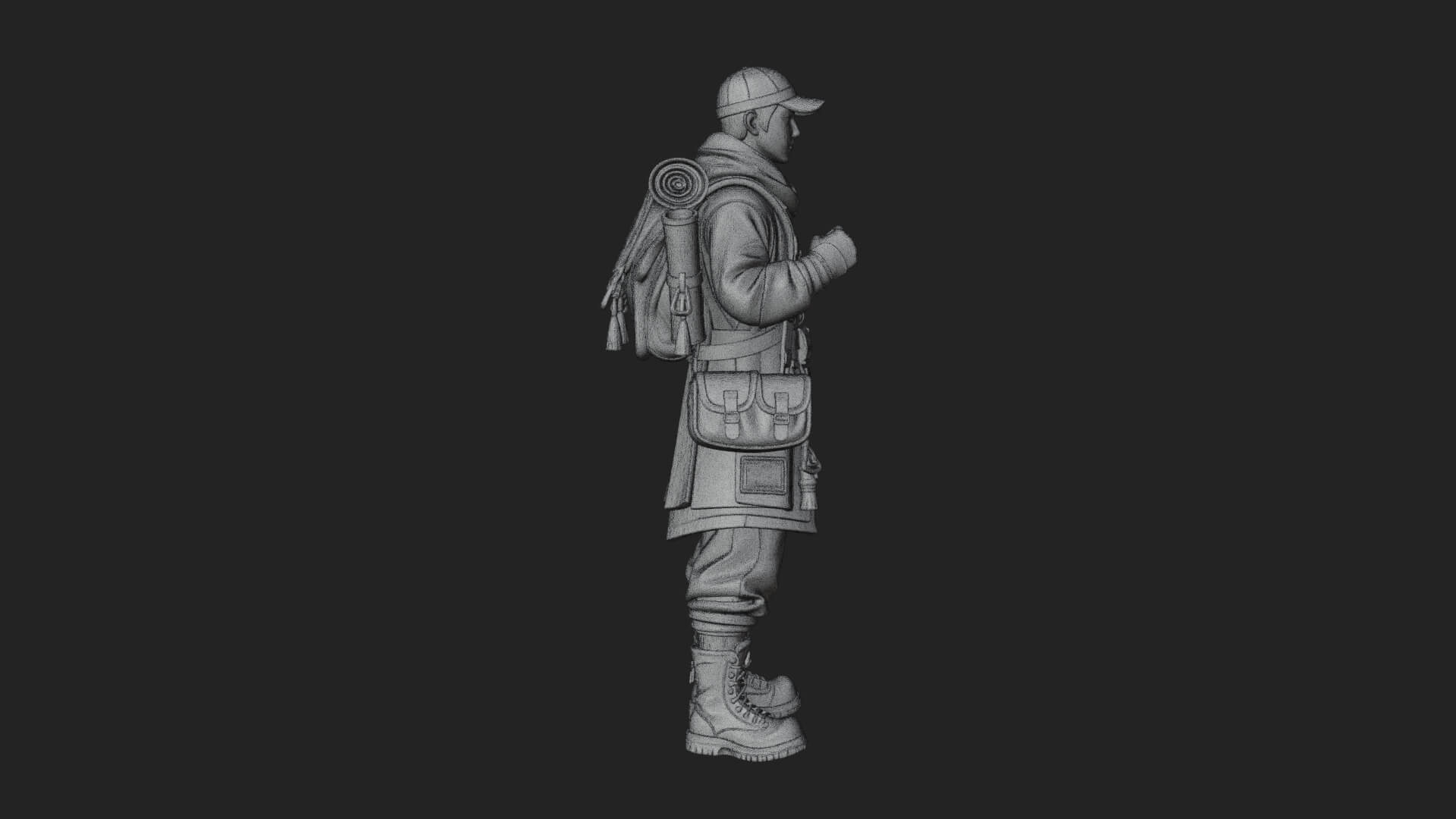 Explorer Man Statue Design 20 3D Print Model 3D Model