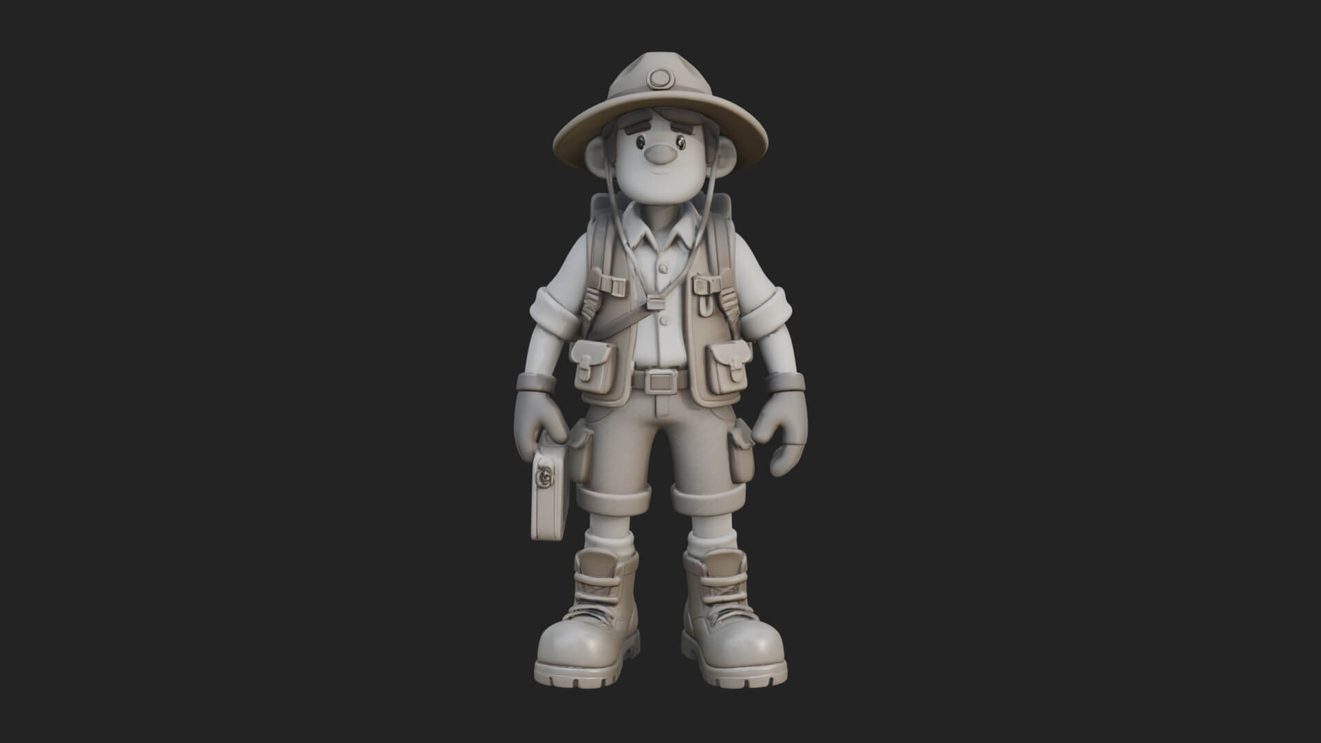 Explorer Man Statue Design 21 3D Print Model 3D Model