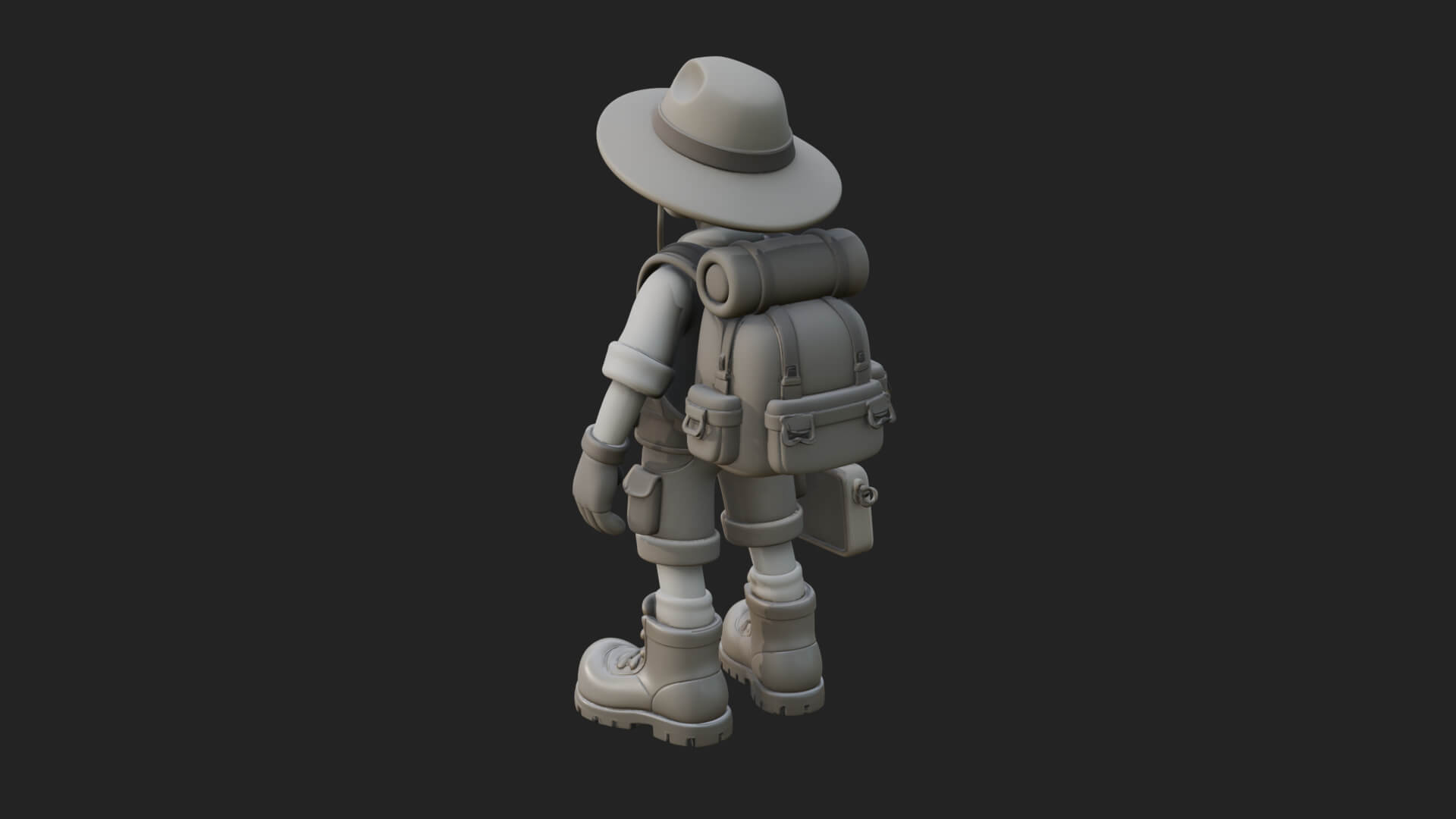 Explorer Man Statue Design 21 3D Print Model 3D Model