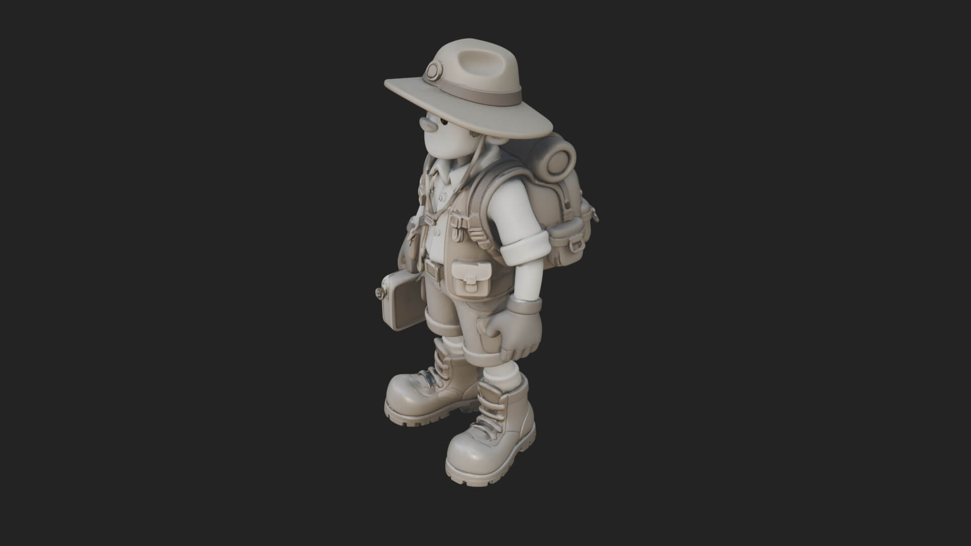 Explorer Man Statue Design 21 3D Print Model 3D Model