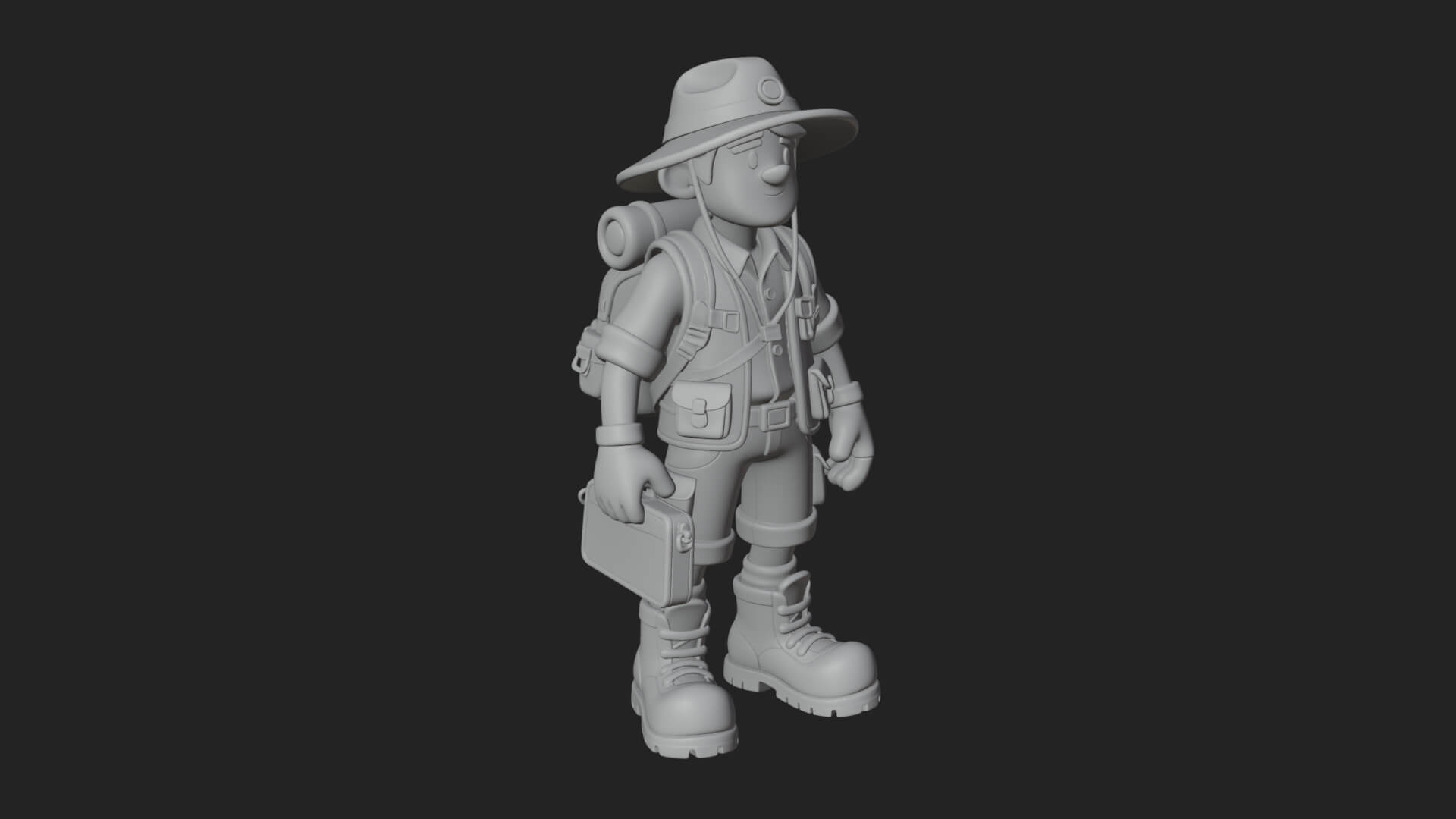 Explorer Man Statue Design 21 3D Print Model 3D Model