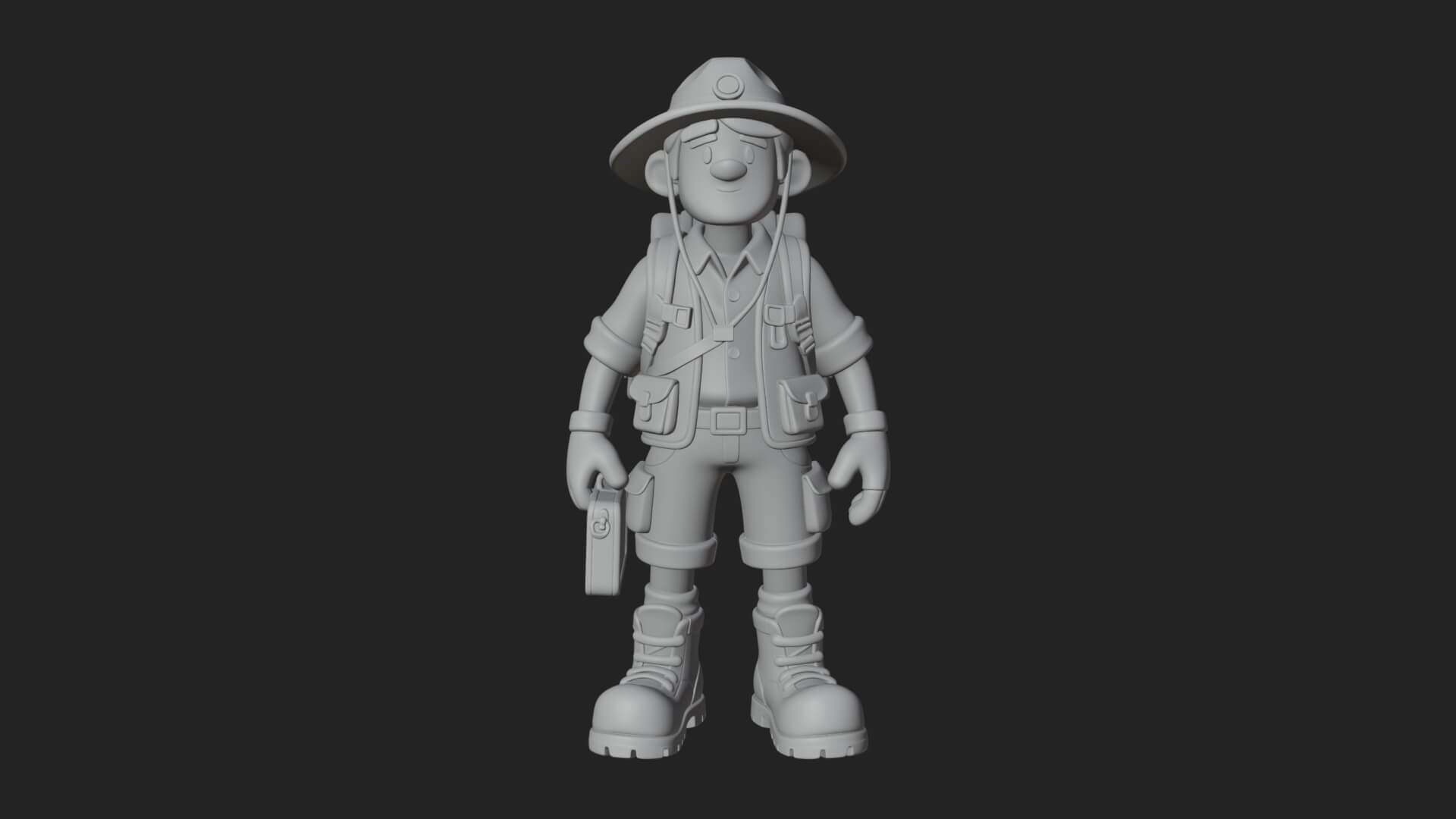 Explorer Man Statue Design 21 3D Print Model 3D Model