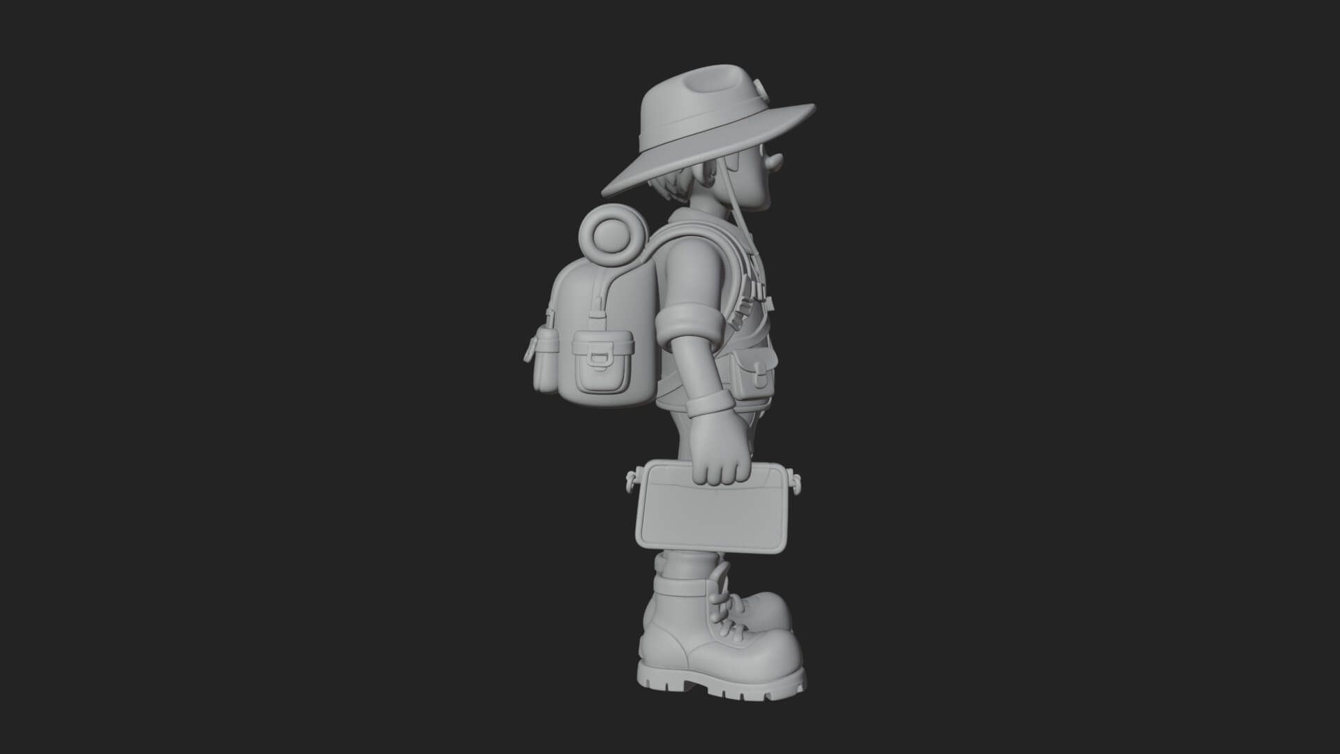Explorer Man Statue Design 21 3D Print Model 3D Model