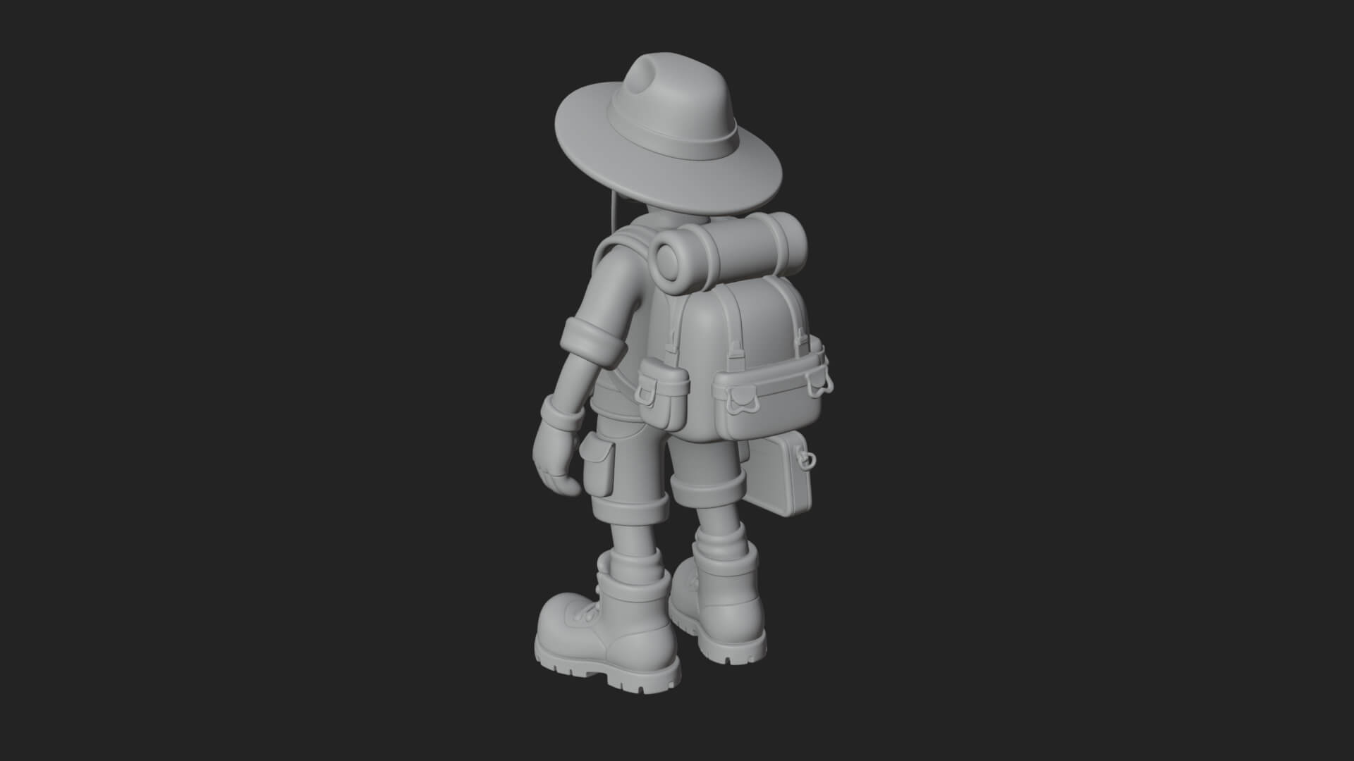 Explorer Man Statue Design 21 3D Print Model 3D Model