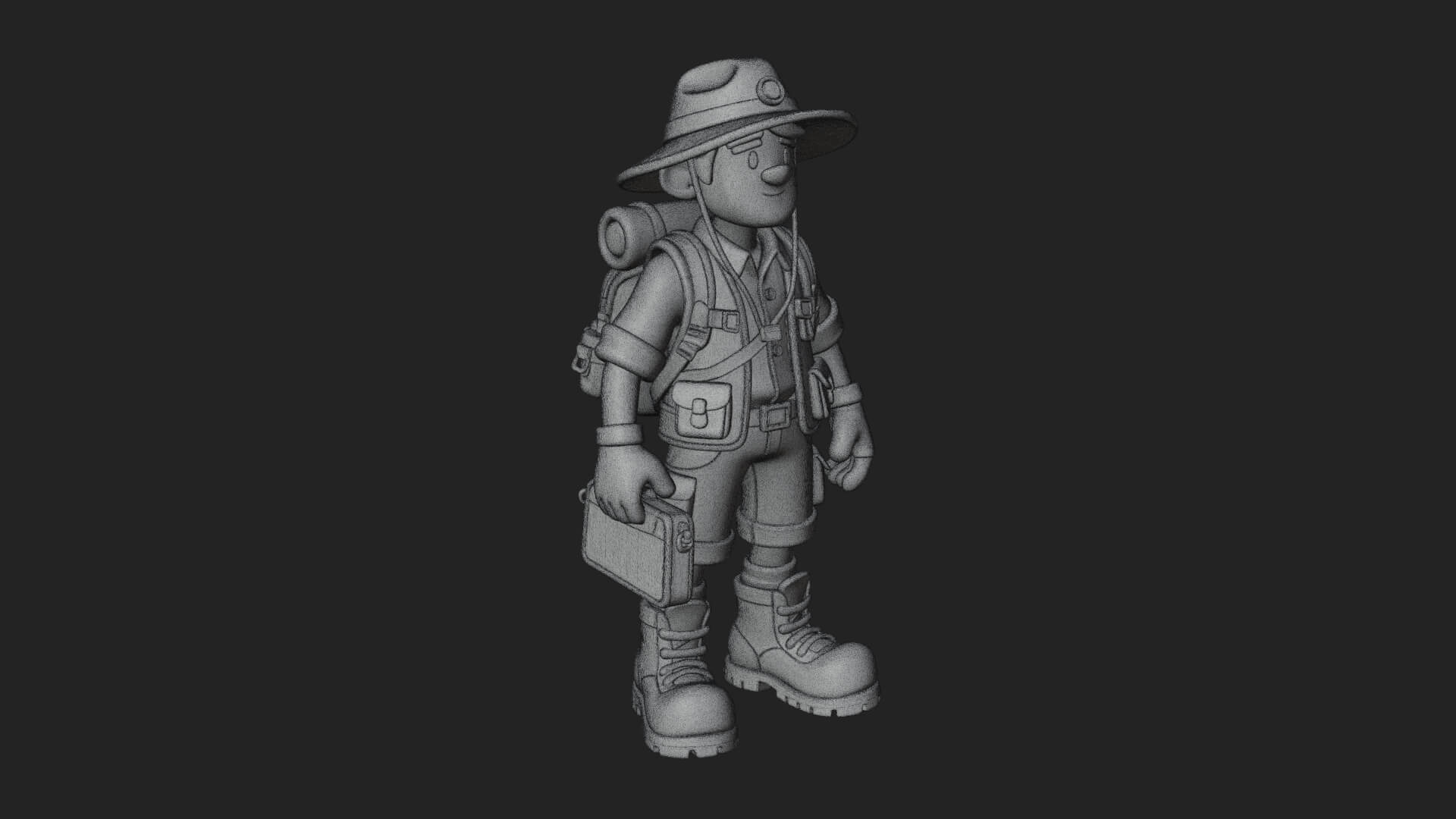 Explorer Man Statue Design 21 3D Print Model 3D Model