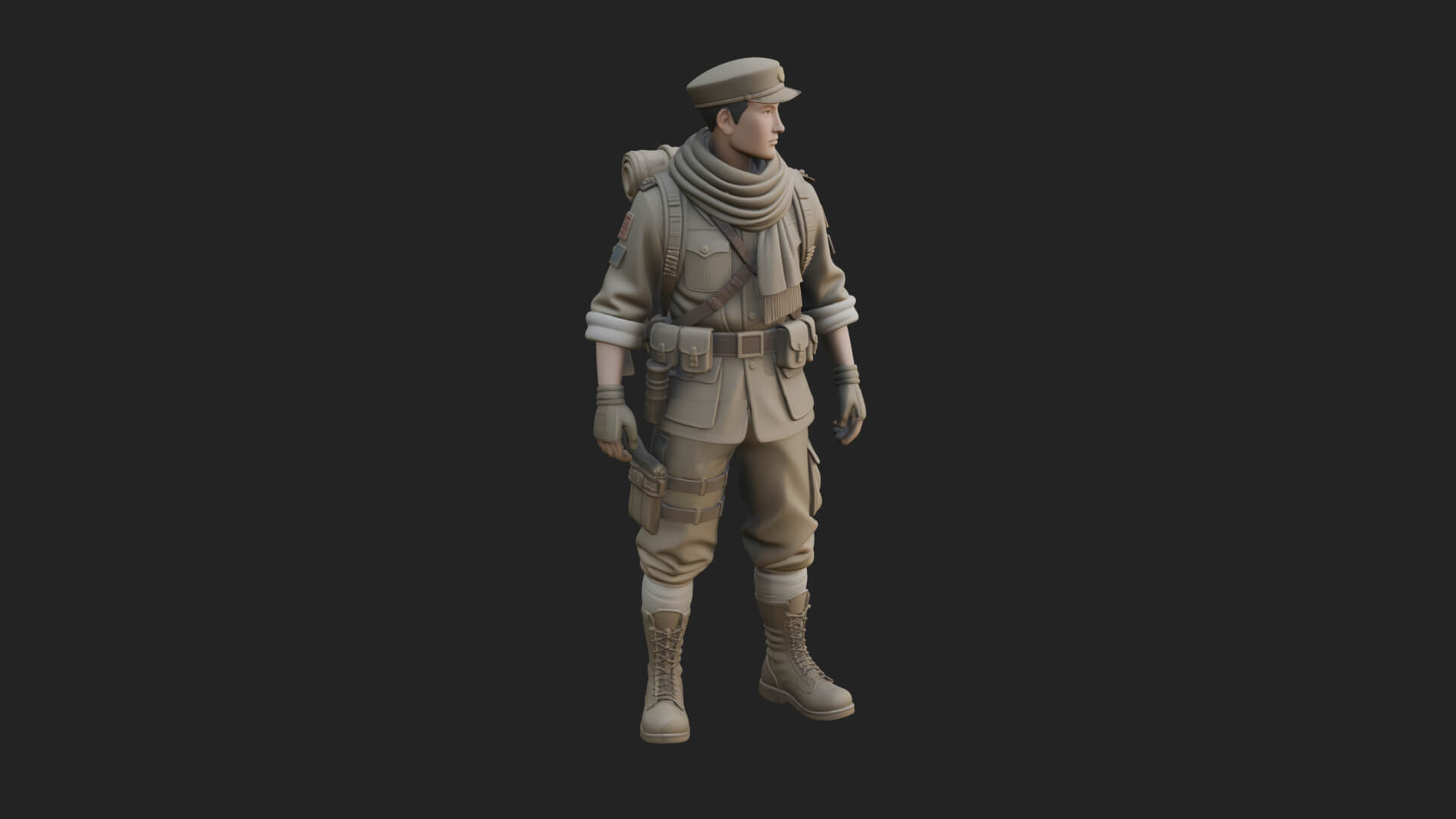 Explorer Man Statue Design 22 3D Print Model 3D Model