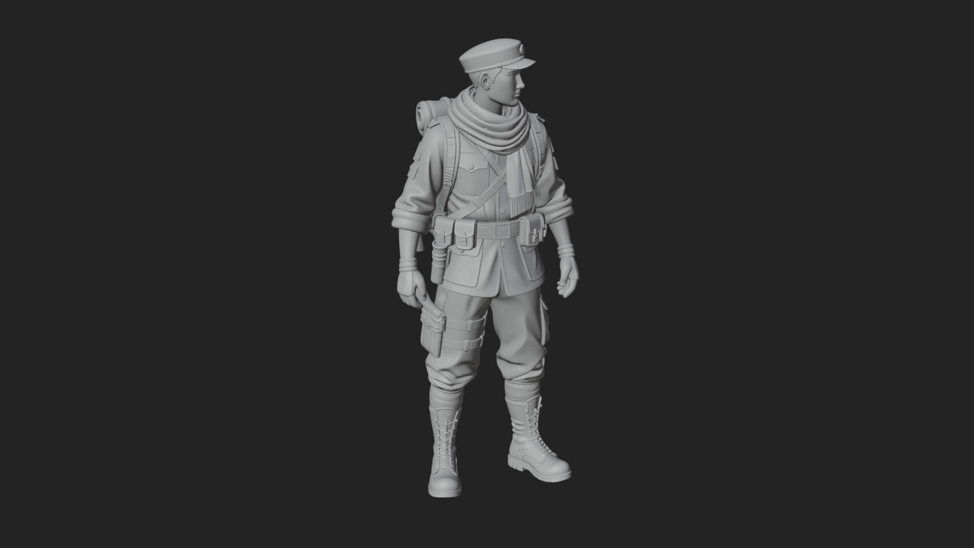 Explorer Man Statue Design 22 3D Print Model 3D Model