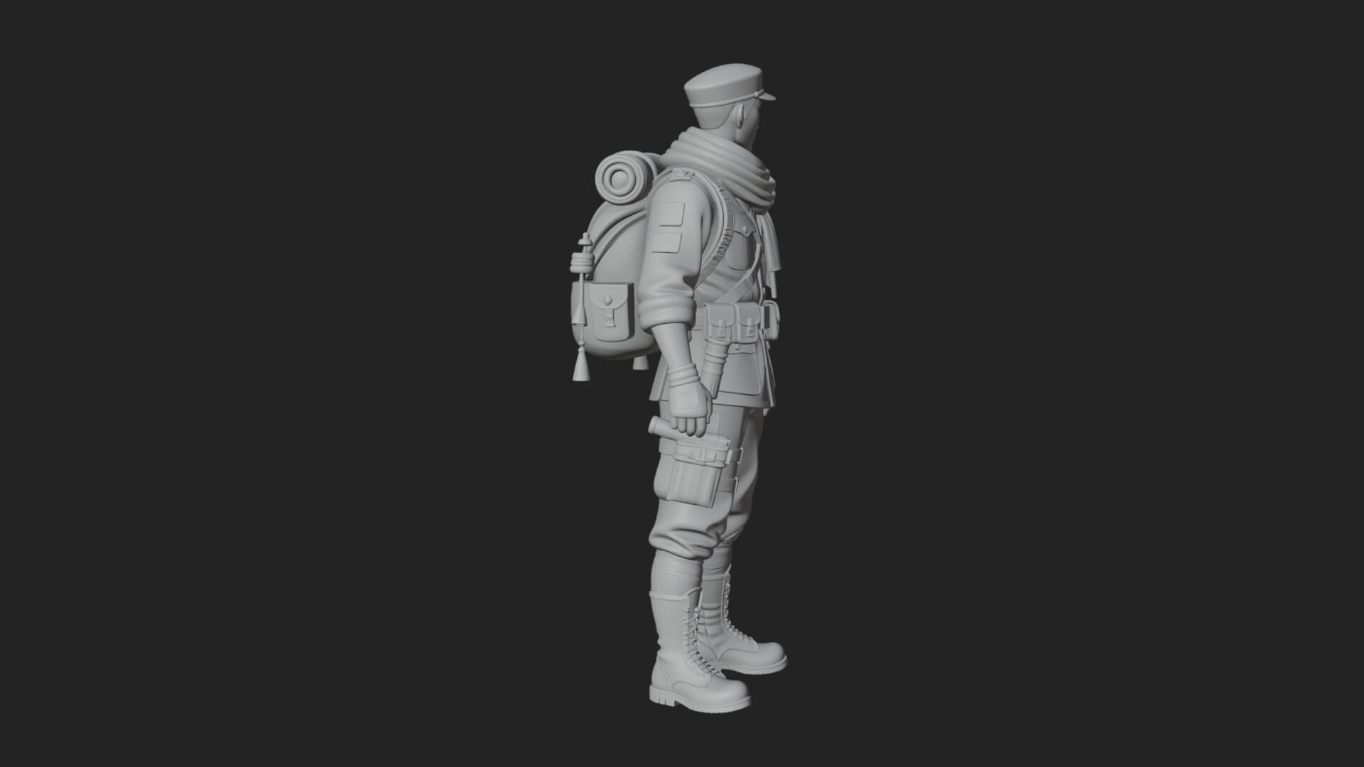 Explorer Man Statue Design 22 3D Print Model 3D Model