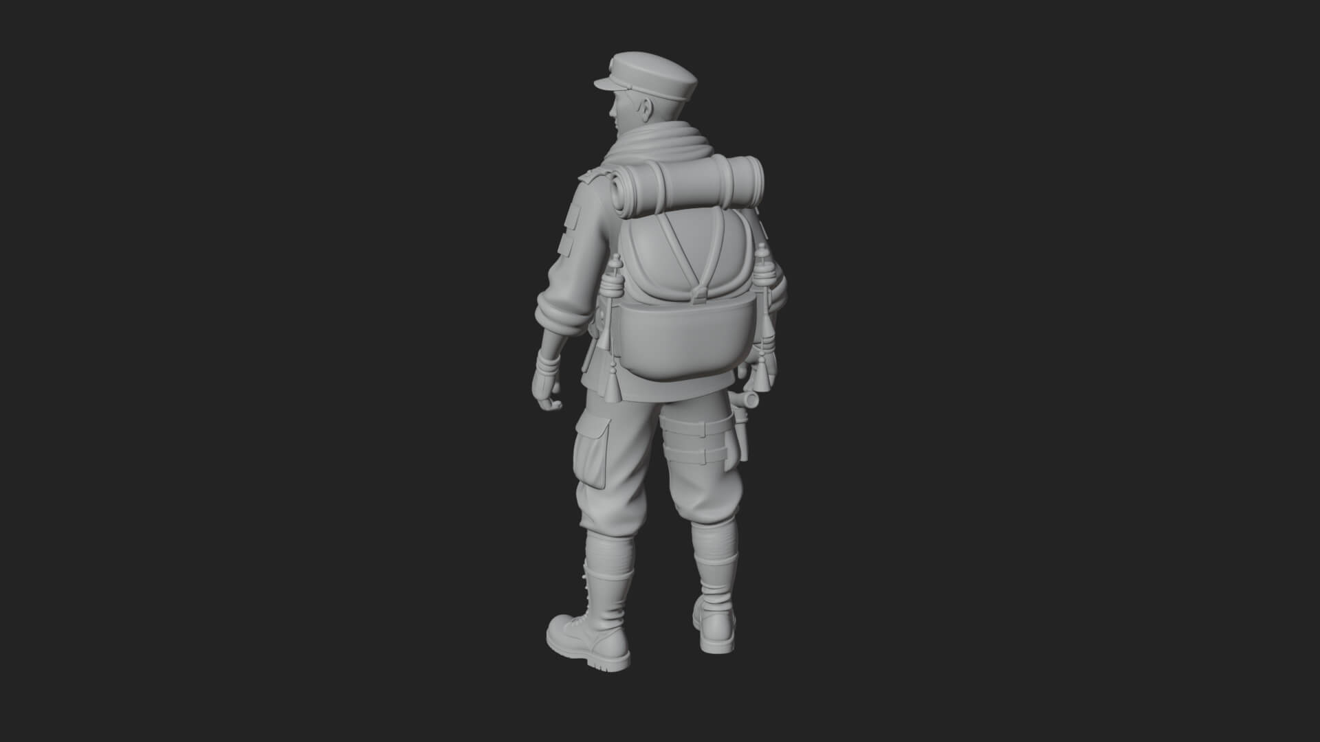 Explorer Man Statue Design 22 3D Print Model 3D Model