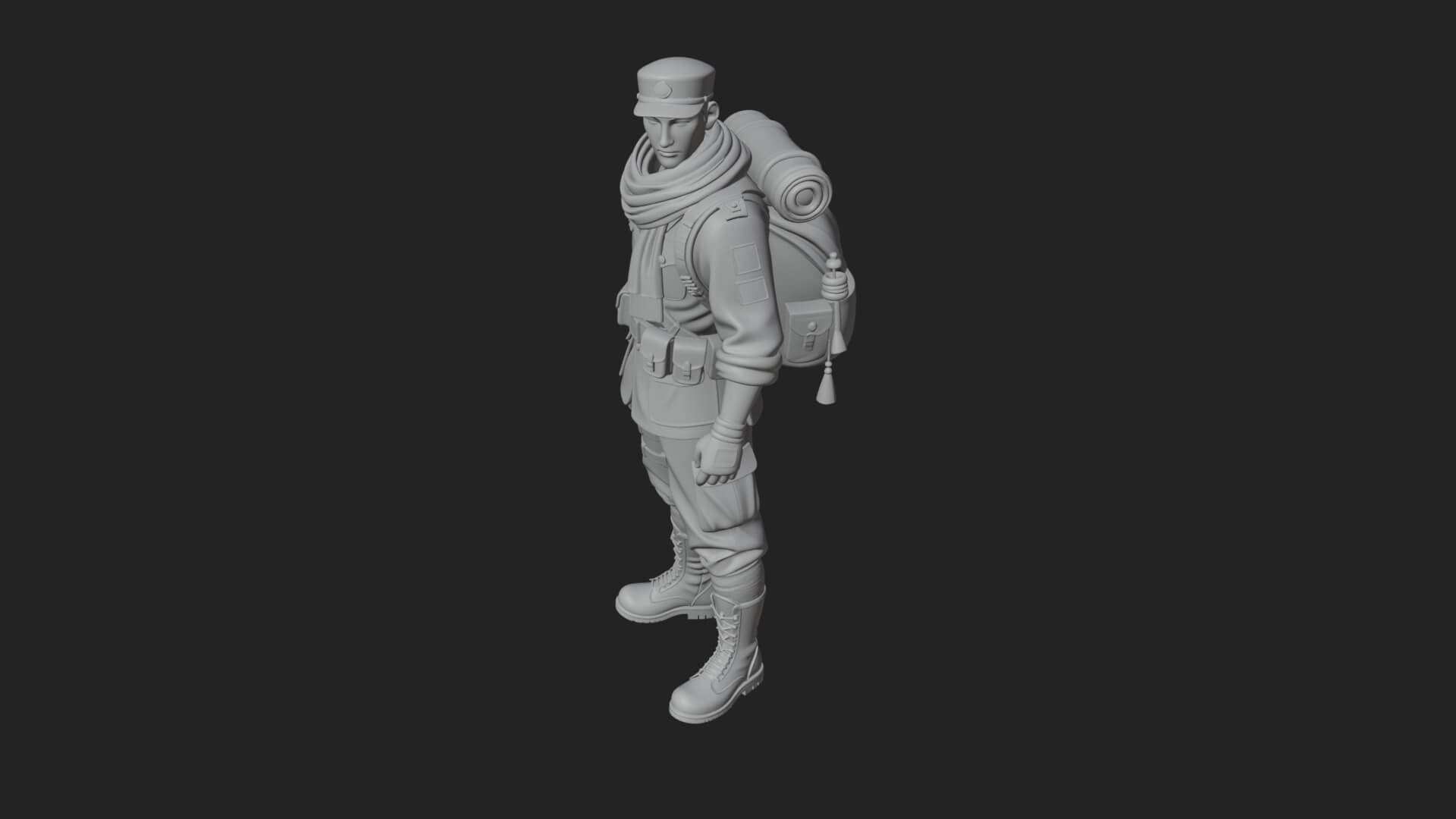 Explorer Man Statue Design 22 3D Print Model 3D Model