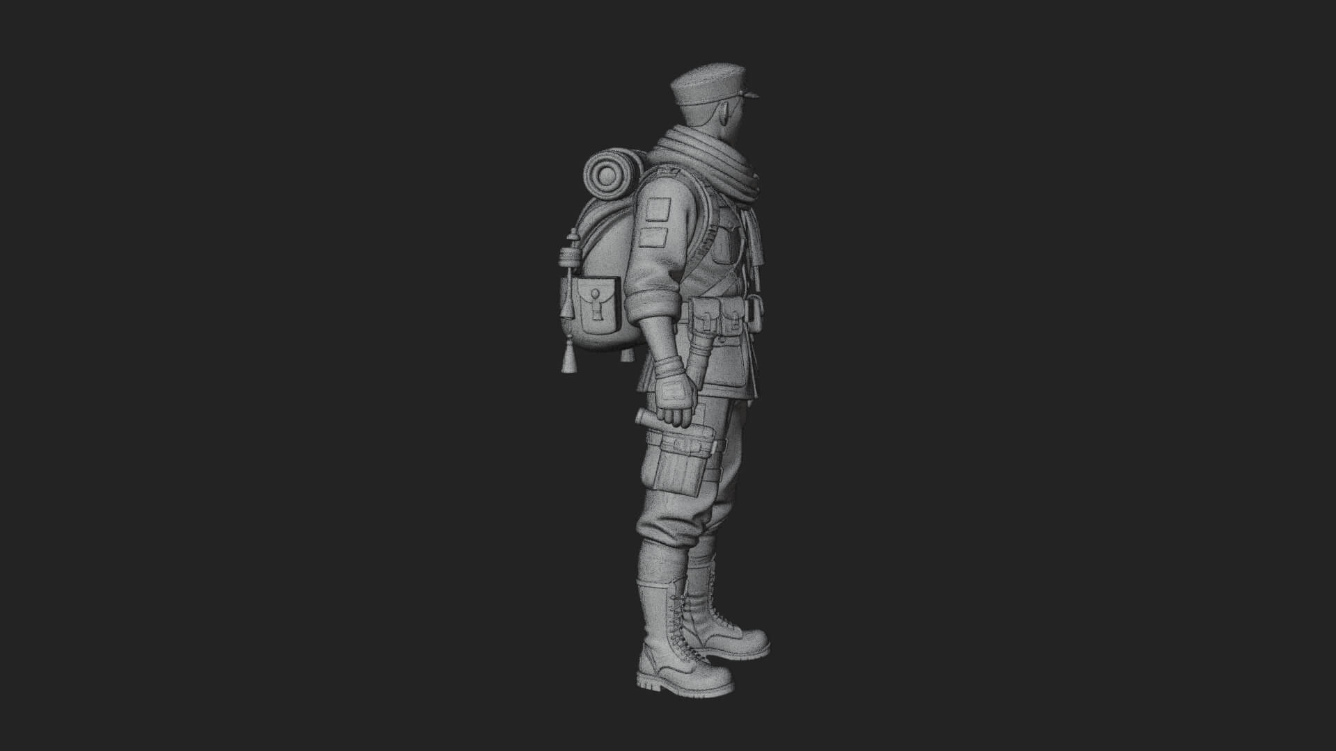 Explorer Man Statue Design 22 3D Print Model 3D Model