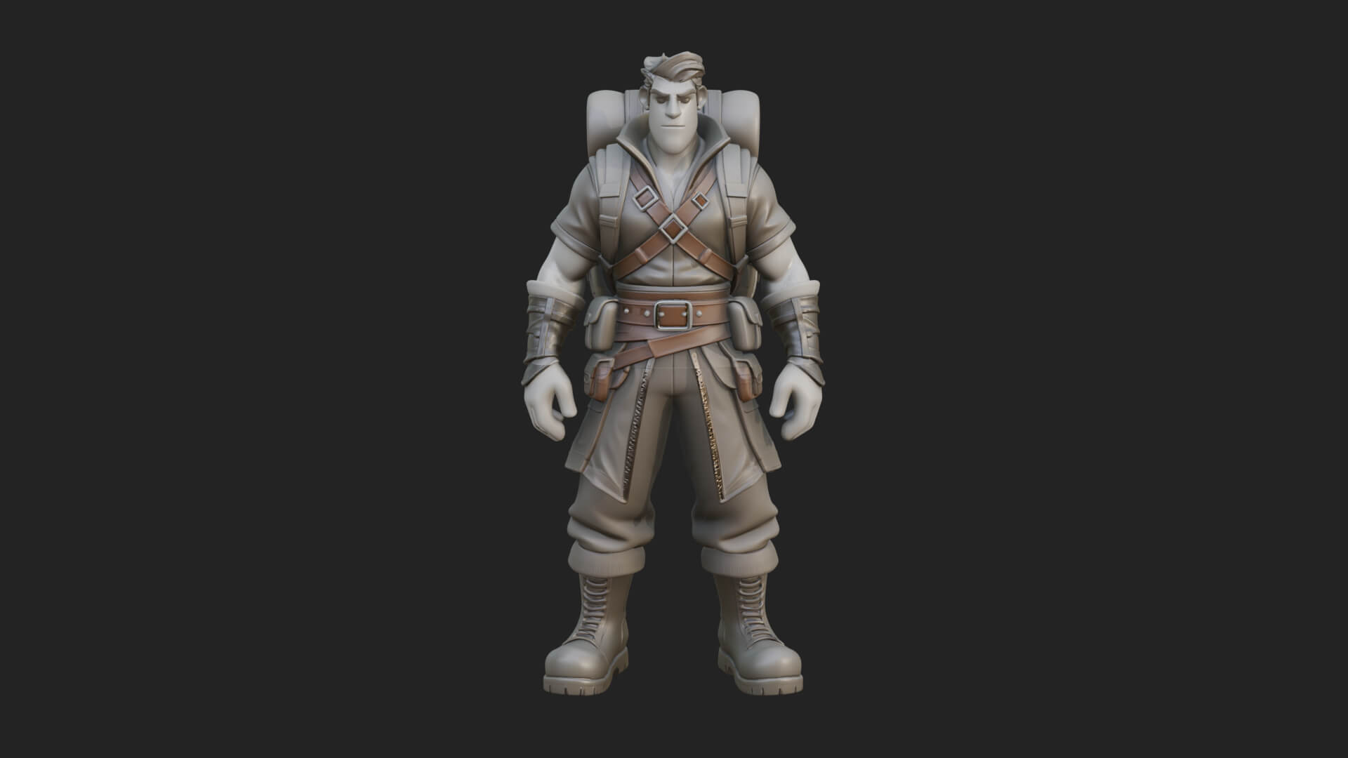 Explorer Man Statue Design 23 3D Print Model 3D Model