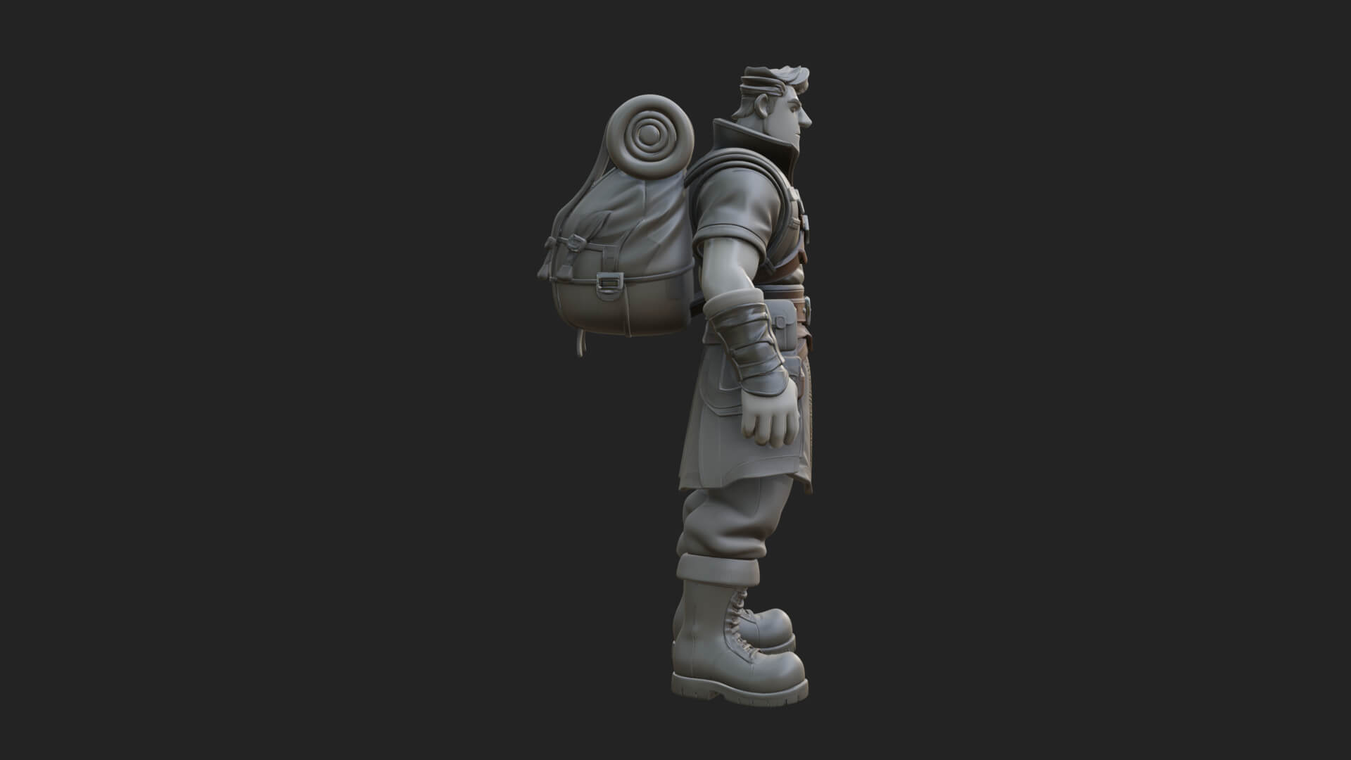 Explorer Man Statue Design 23 3D Print Model 3D Model