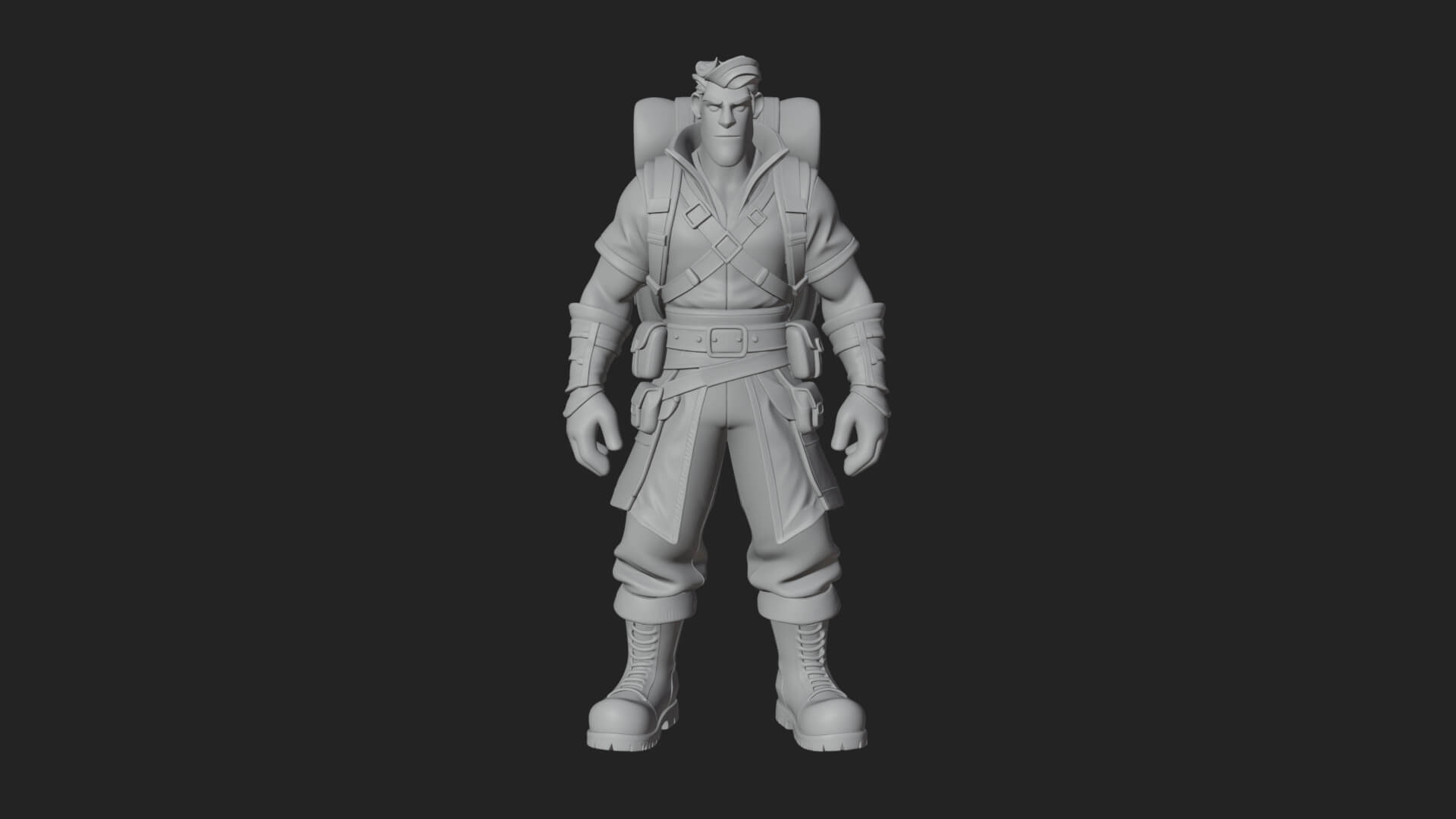 Explorer Man Statue Design 23 3D Print Model 3D Model