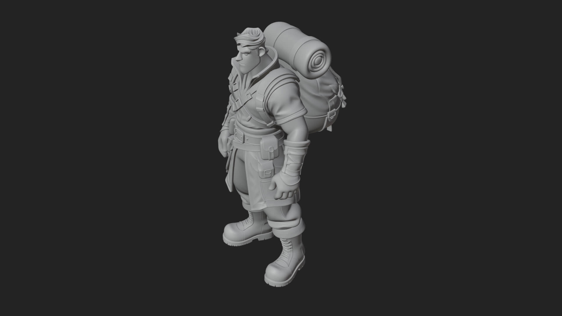 Explorer Man Statue Design 23 3D Print Model 3D Model