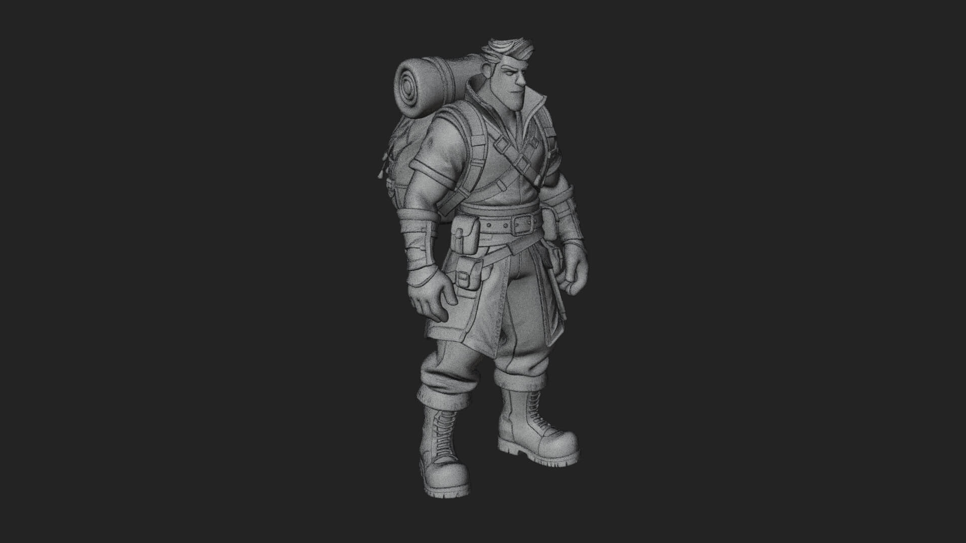 Explorer Man Statue Design 23 3D Print Model 3D Model