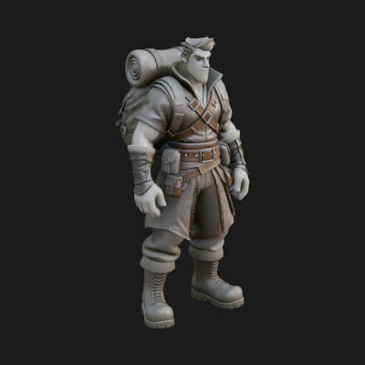 Explorer Man Statue Design 23 3D Print Model
