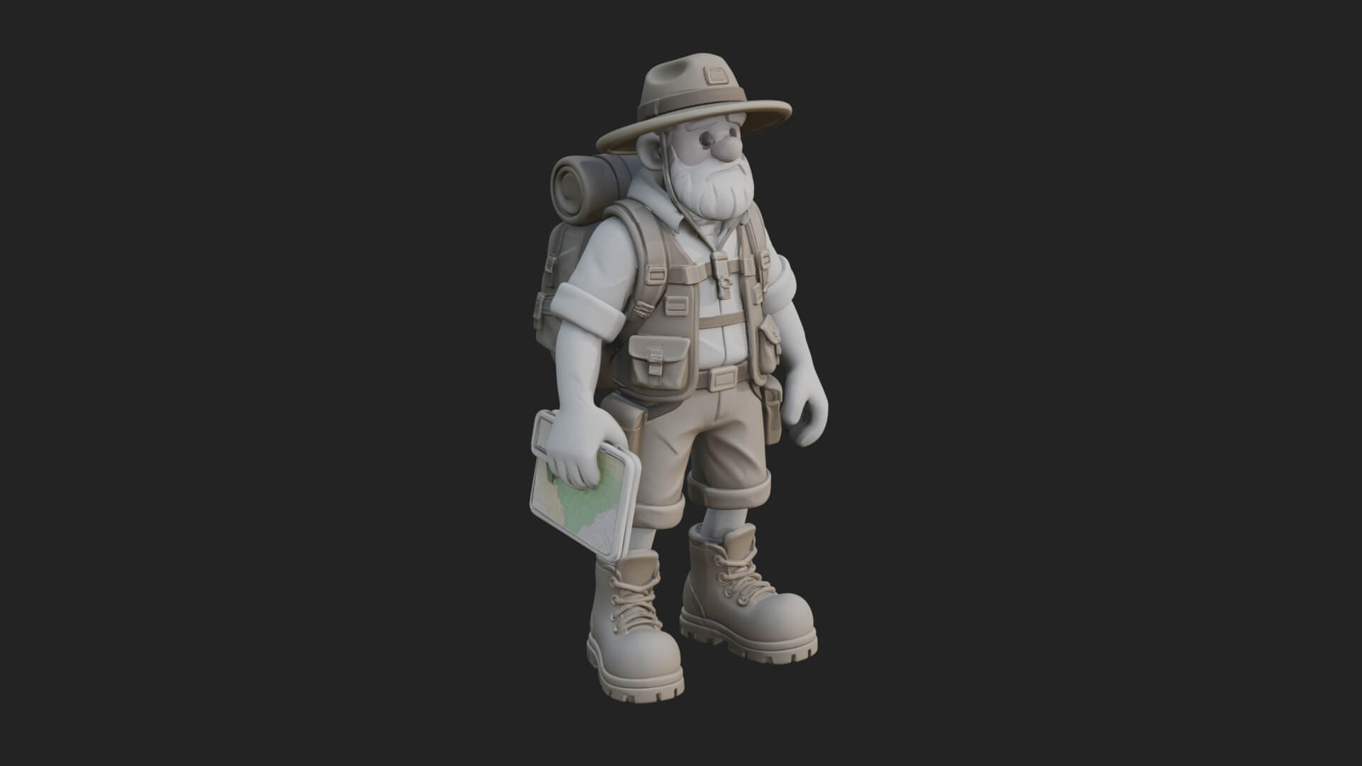 Explorer Man Statue Design 24 3D Print Model 3D Model