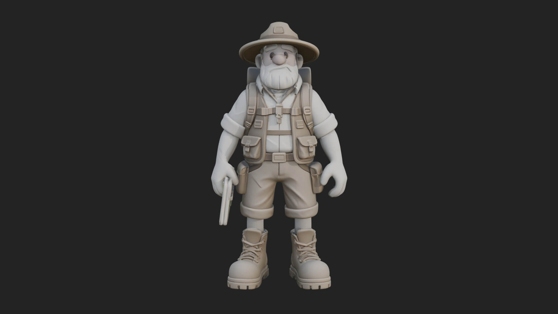 Explorer Man Statue Design 24 3D Print Model 3D Model