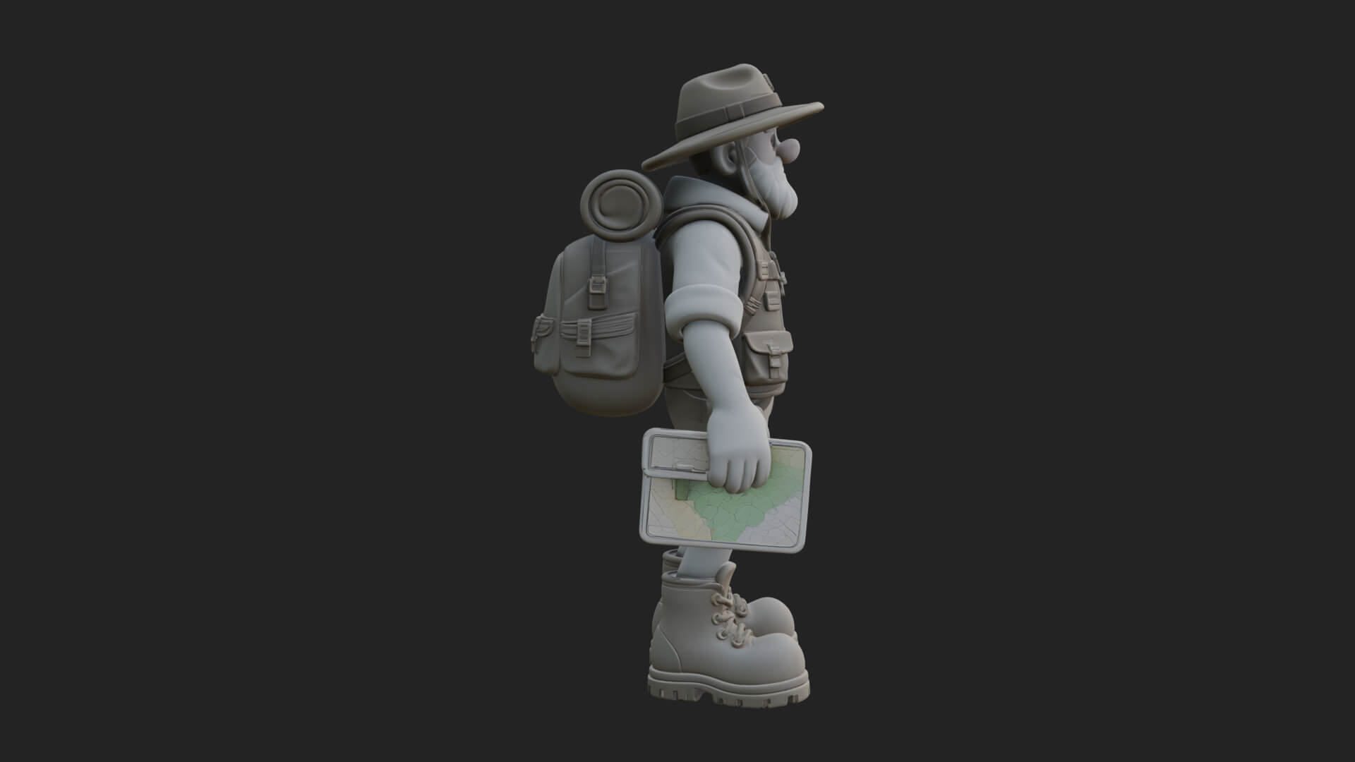 Explorer Man Statue Design 24 3D Print Model 3D Model