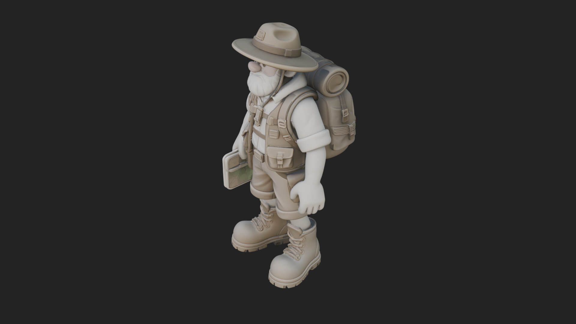 Explorer Man Statue Design 24 3D Print Model 3D Model