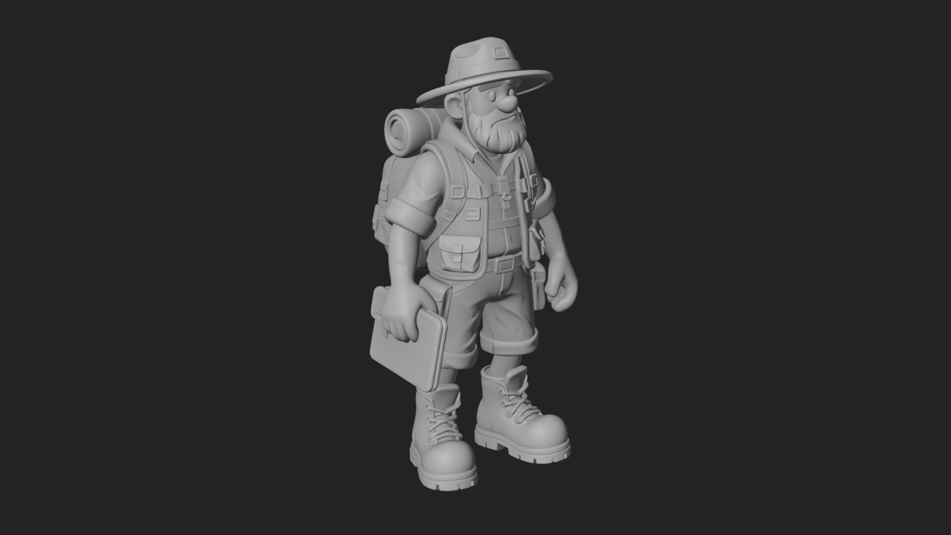 Explorer Man Statue Design 24 3D Print Model 3D Model