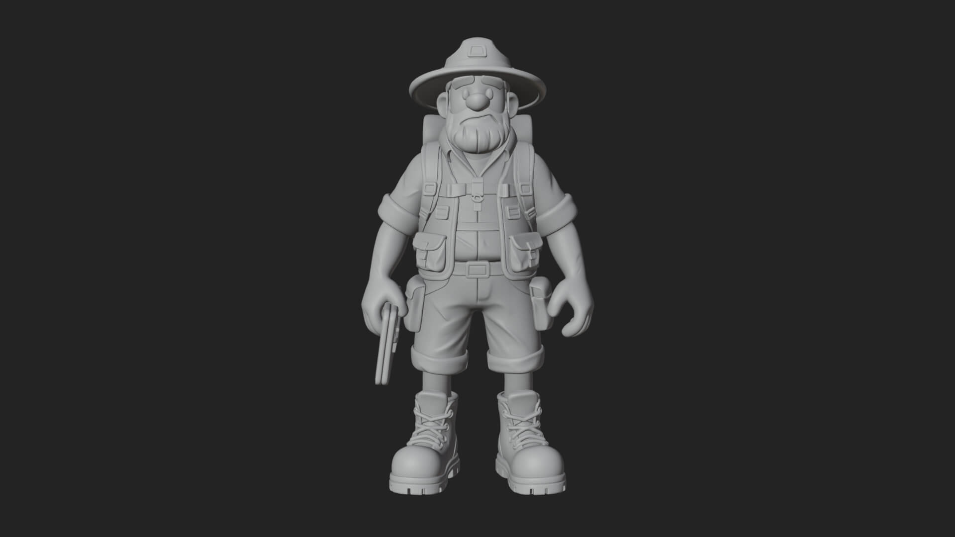 Explorer Man Statue Design 24 3D Print Model 3D Model