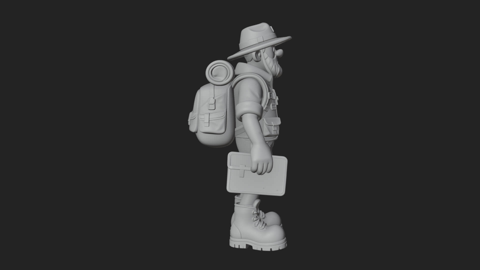 Explorer Man Statue Design 24 3D Print Model 3D Model