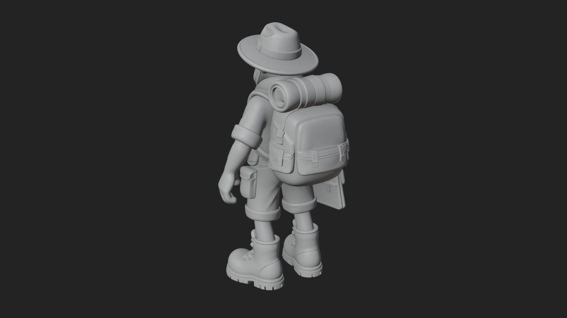 Explorer Man Statue Design 24 3D Print Model 3D Model