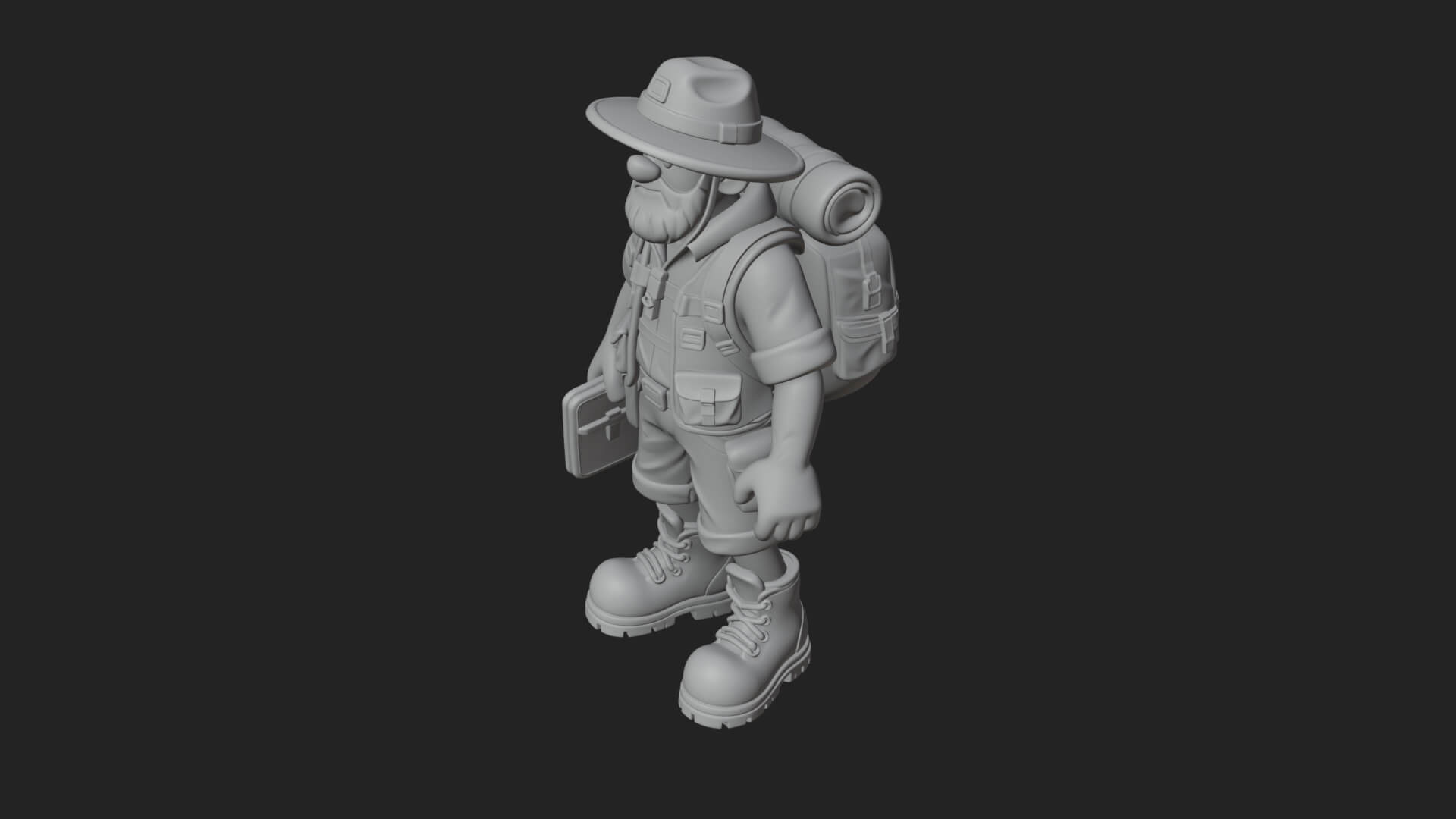 Explorer Man Statue Design 24 3D Print Model 3D Model