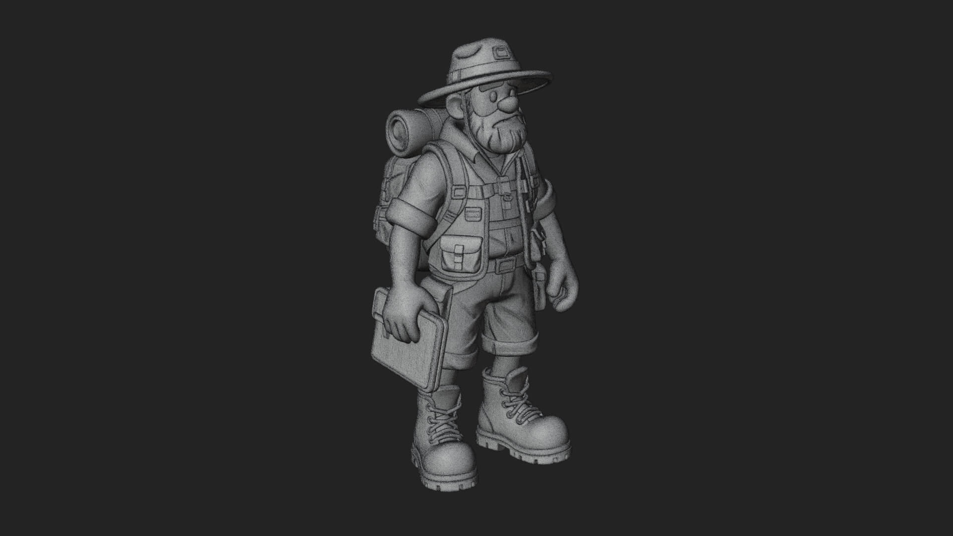 Explorer Man Statue Design 24 3D Print Model 3D Model