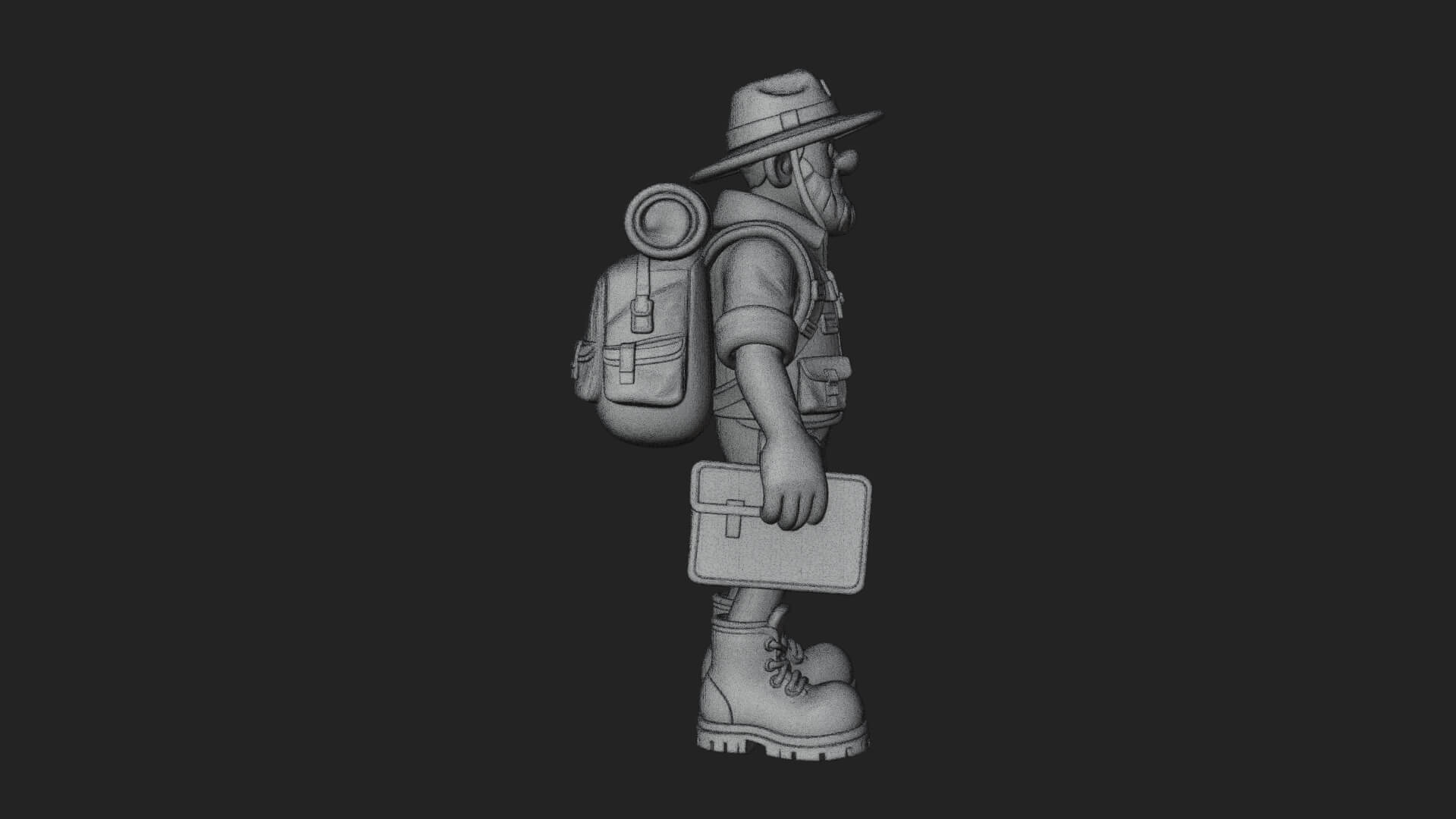 Explorer Man Statue Design 24 3D Print Model 3D Model