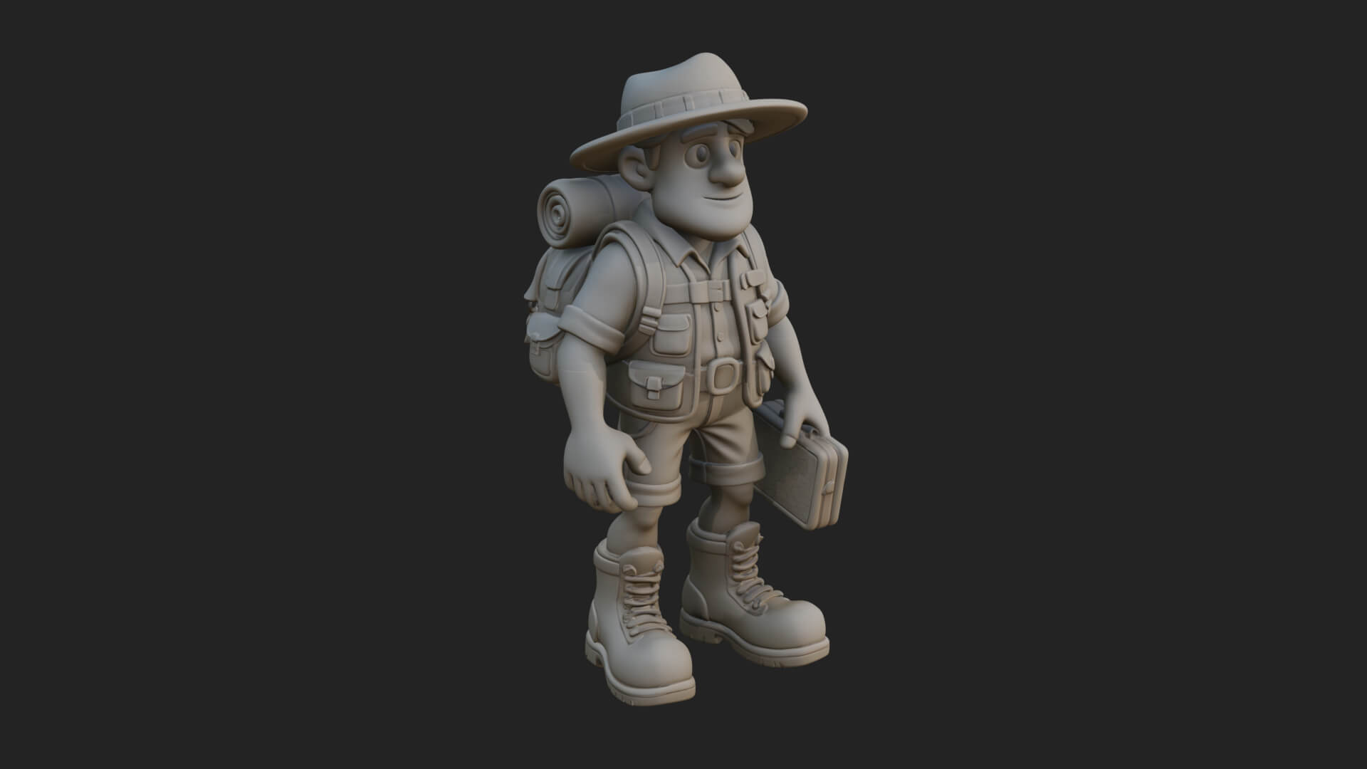 Explorer Man Statue Design 25 3D Print Model 3D Model
