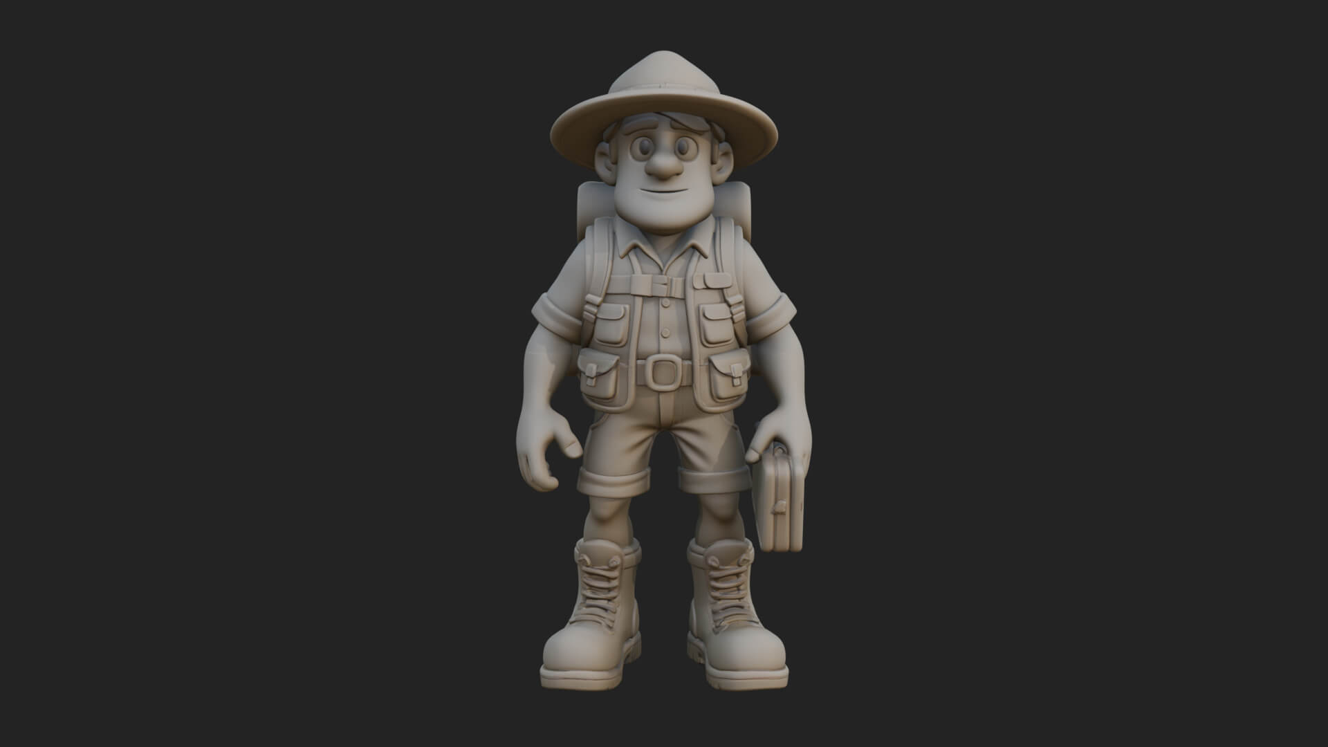 Explorer Man Statue Design 25 3D Print Model 3D Model