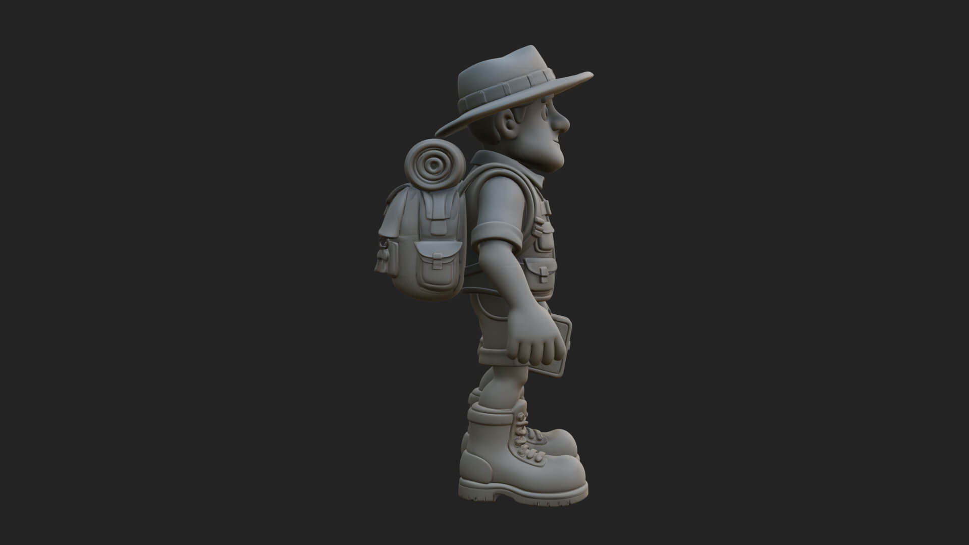 Explorer Man Statue Design 25 3D Print Model 3D Model