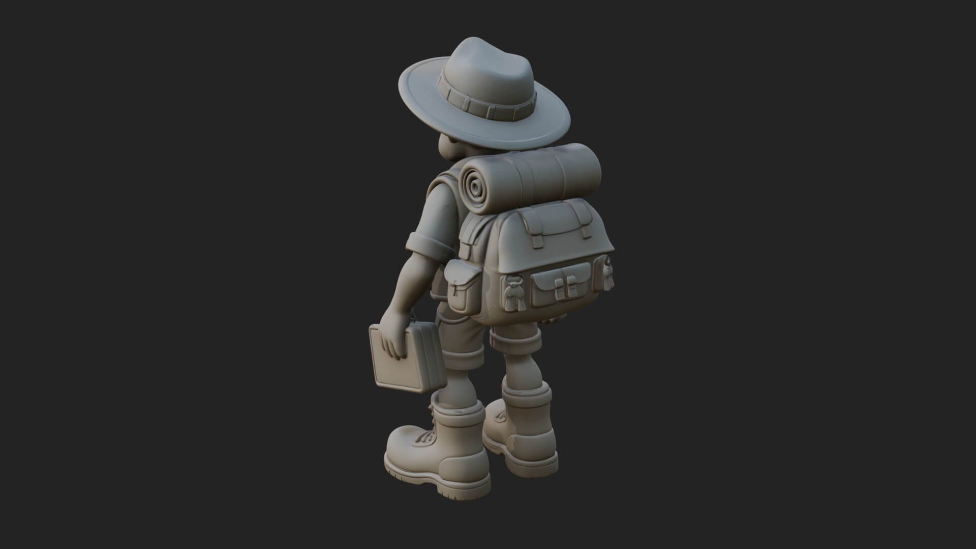 Explorer Man Statue Design 25 3D Print Model 3D Model