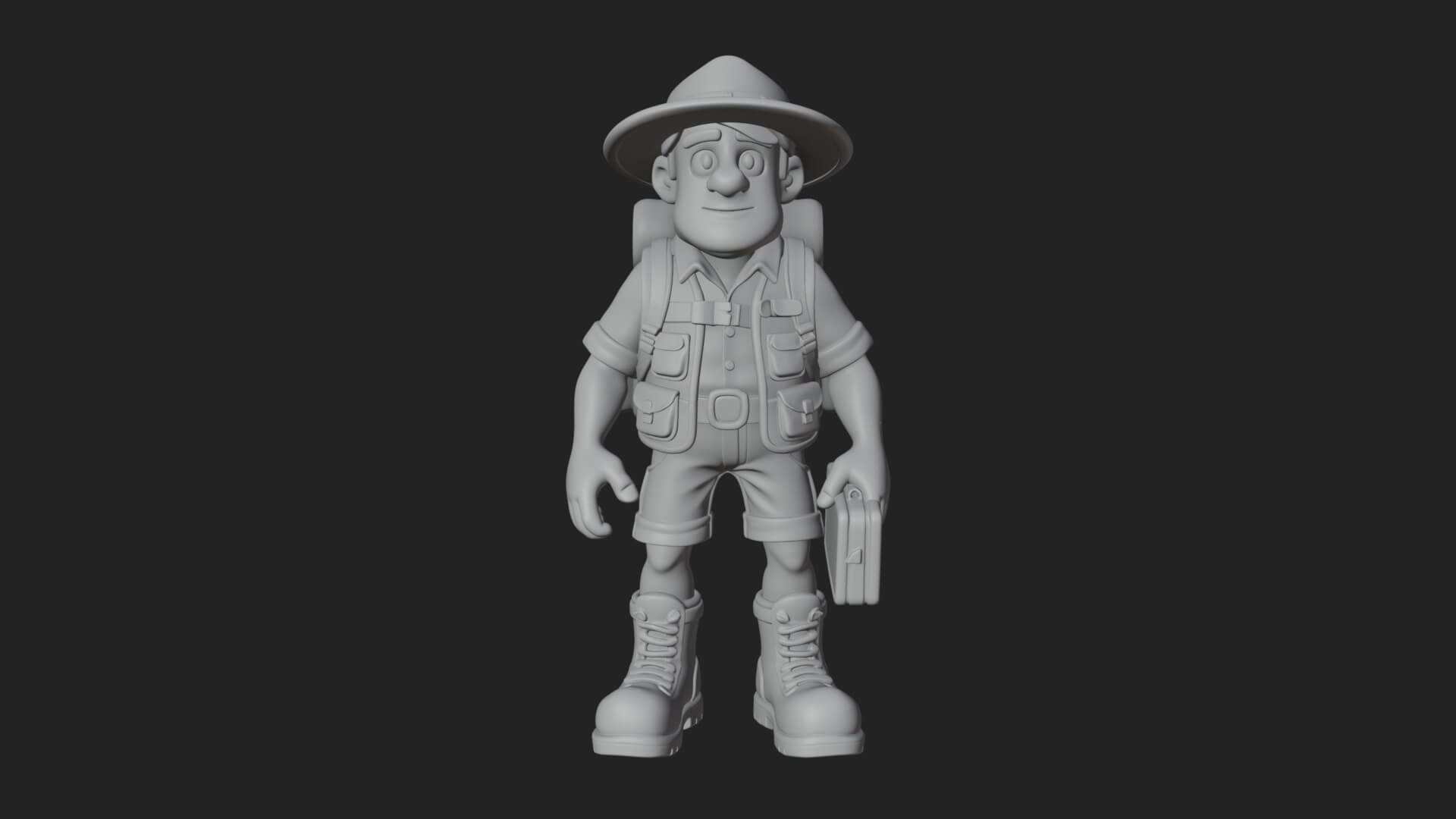 Explorer Man Statue Design 25 3D Print Model 3D Model