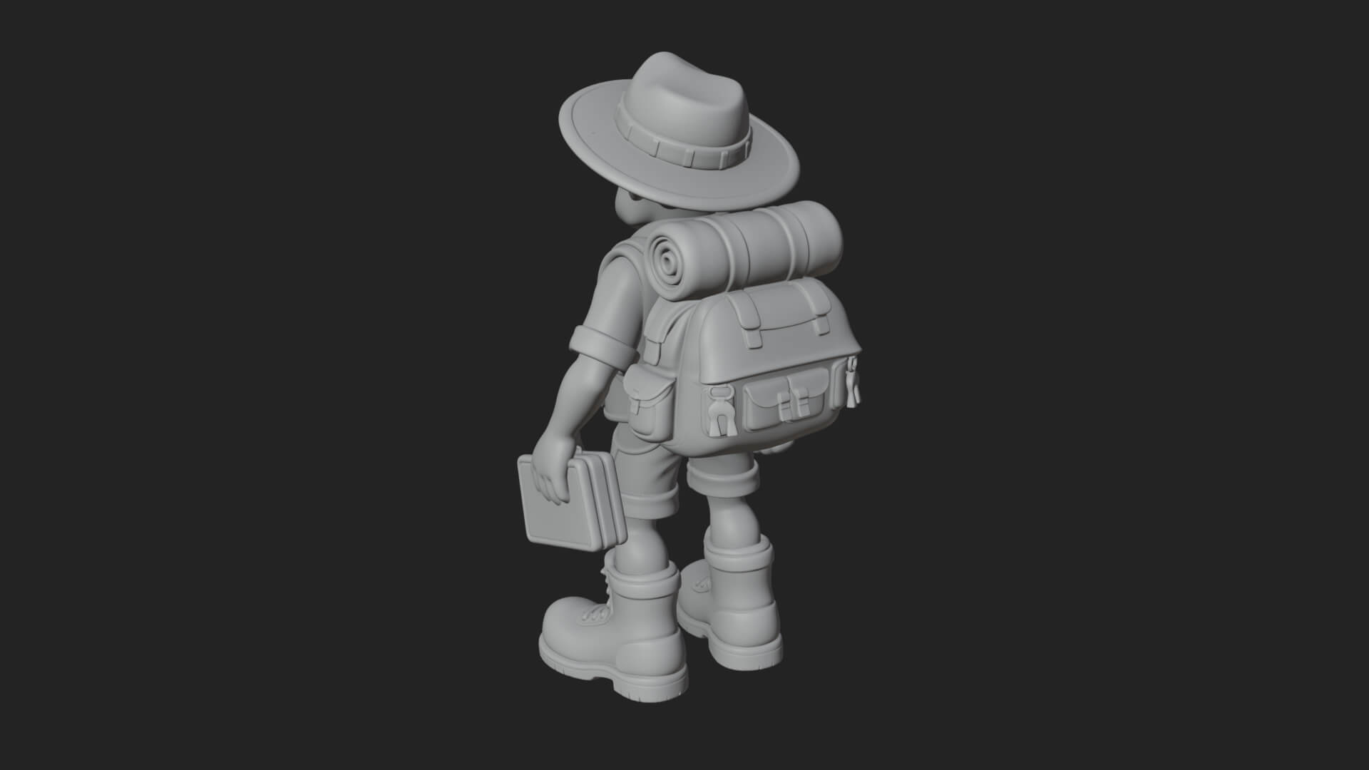 Explorer Man Statue Design 25 3D Print Model 3D Model