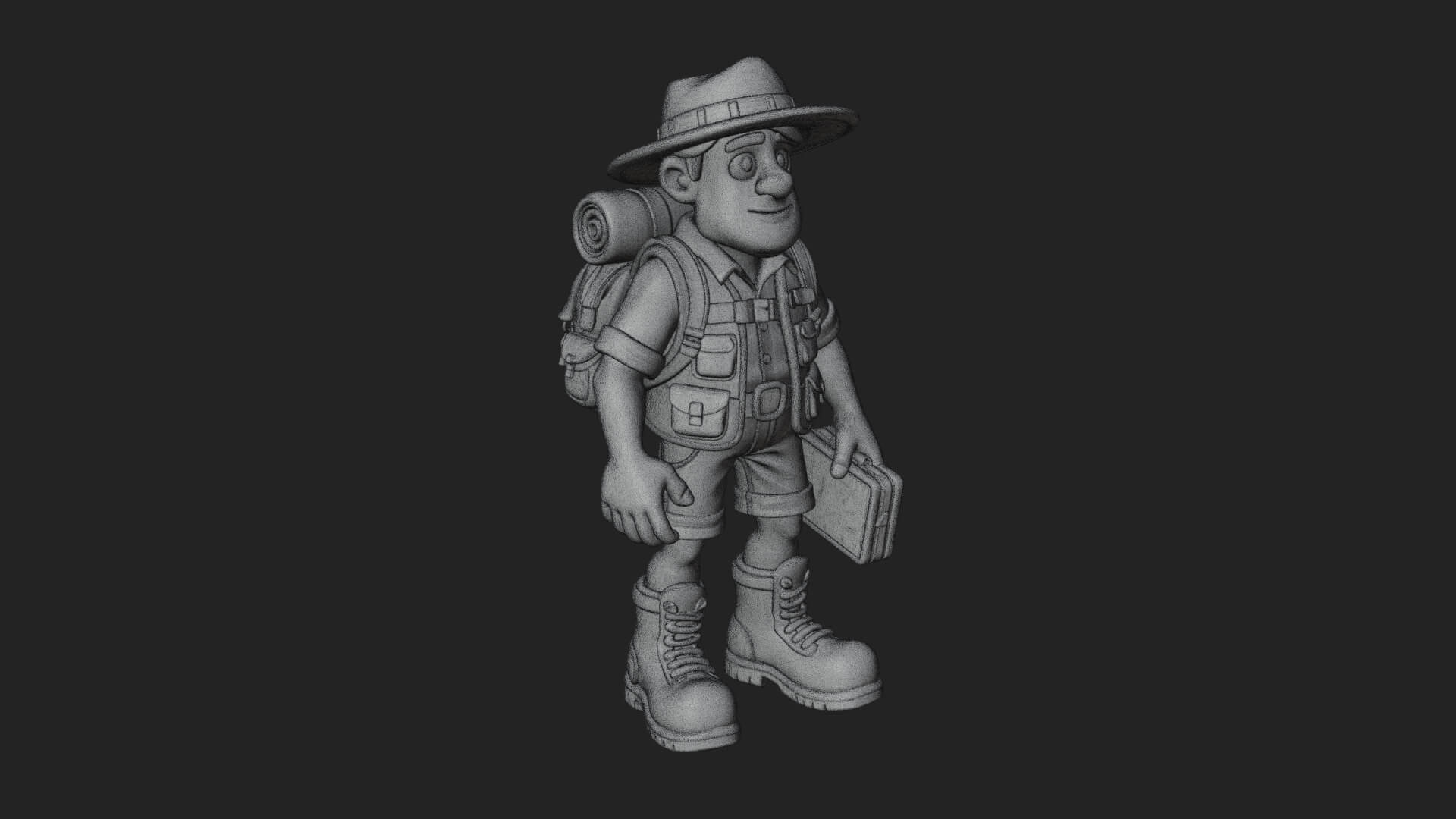 Explorer Man Statue Design 25 3D Print Model 3D Model