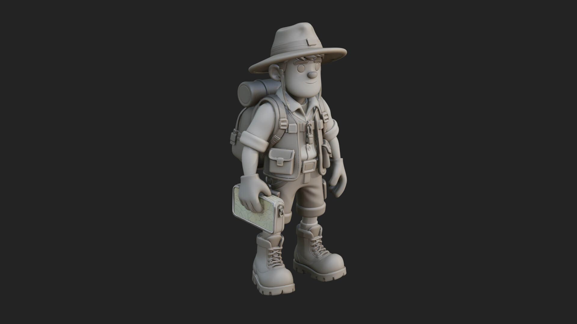 Explorer Man Statue Design 26 3D Print Model 3D Model