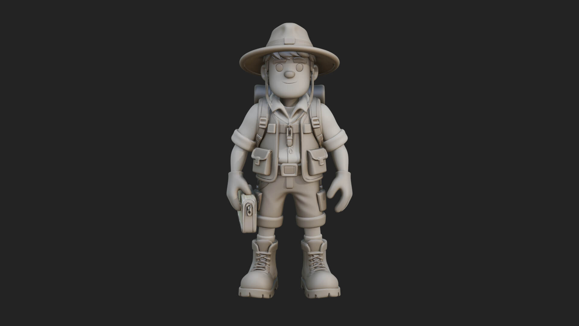Explorer Man Statue Design 26 3D Print Model 3D Model
