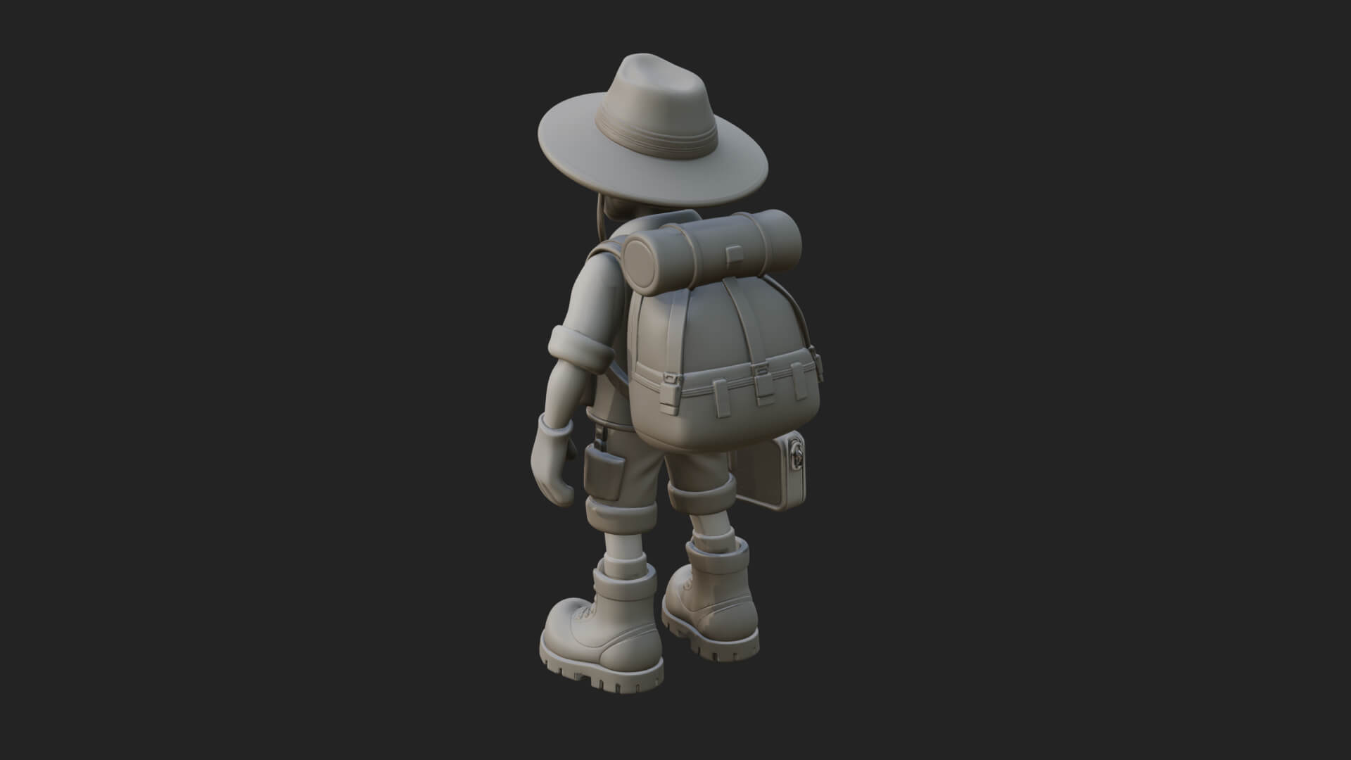 Explorer Man Statue Design 26 3D Print Model 3D Model