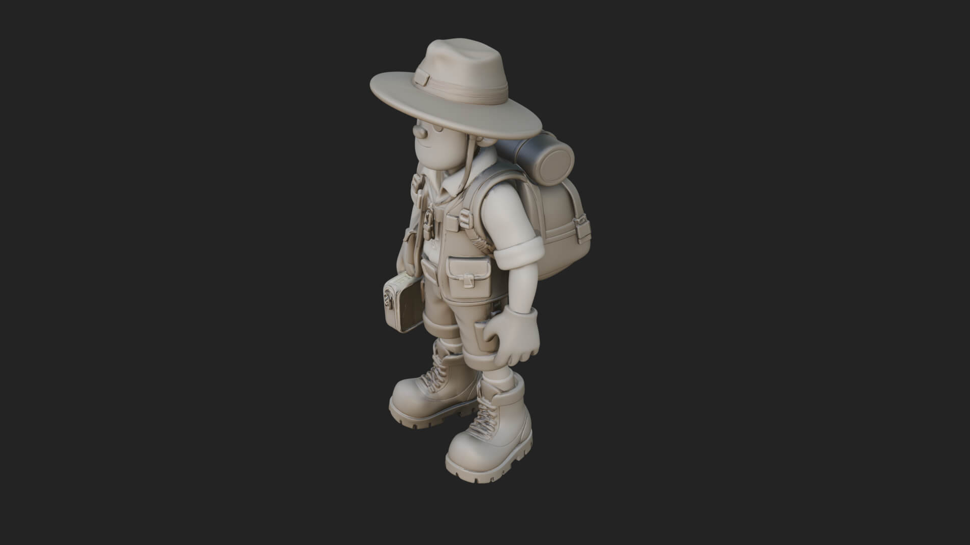 Explorer Man Statue Design 26 3D Print Model 3D Model